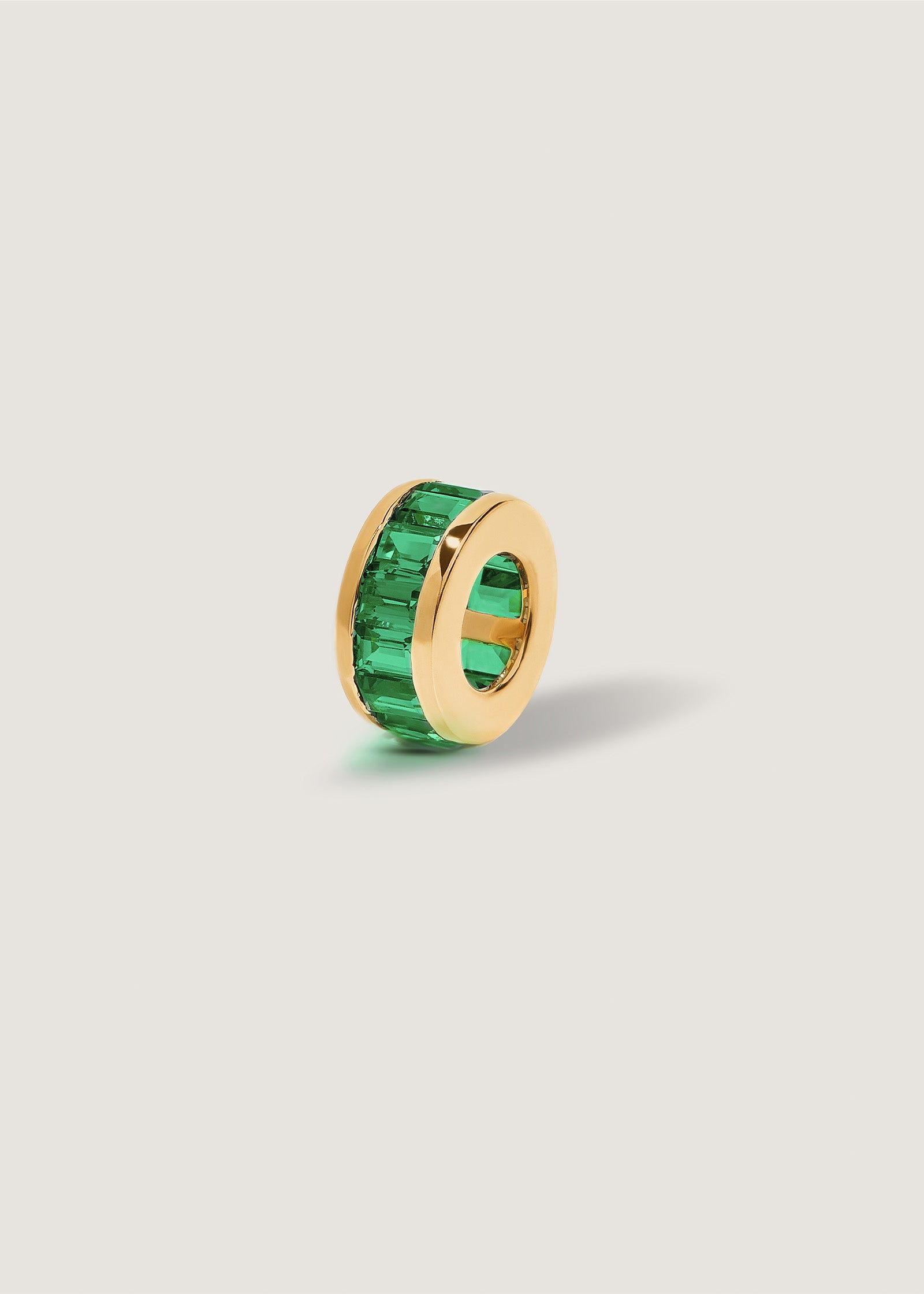 Milestone Baguette Birthstone Charm Emerald
