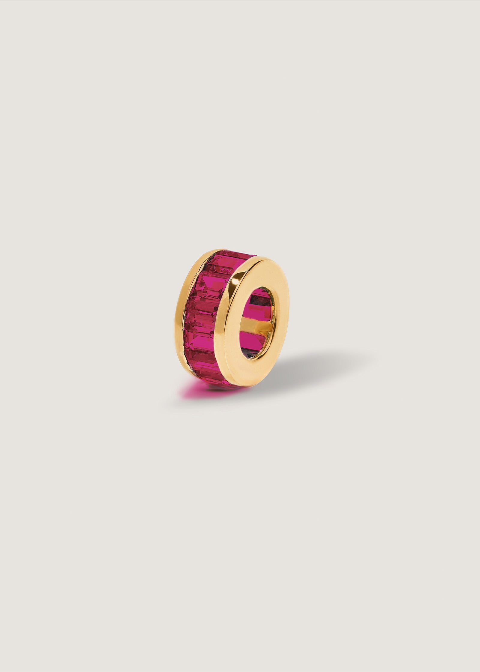 Milestone Baguette Birthstone Charm Ruby