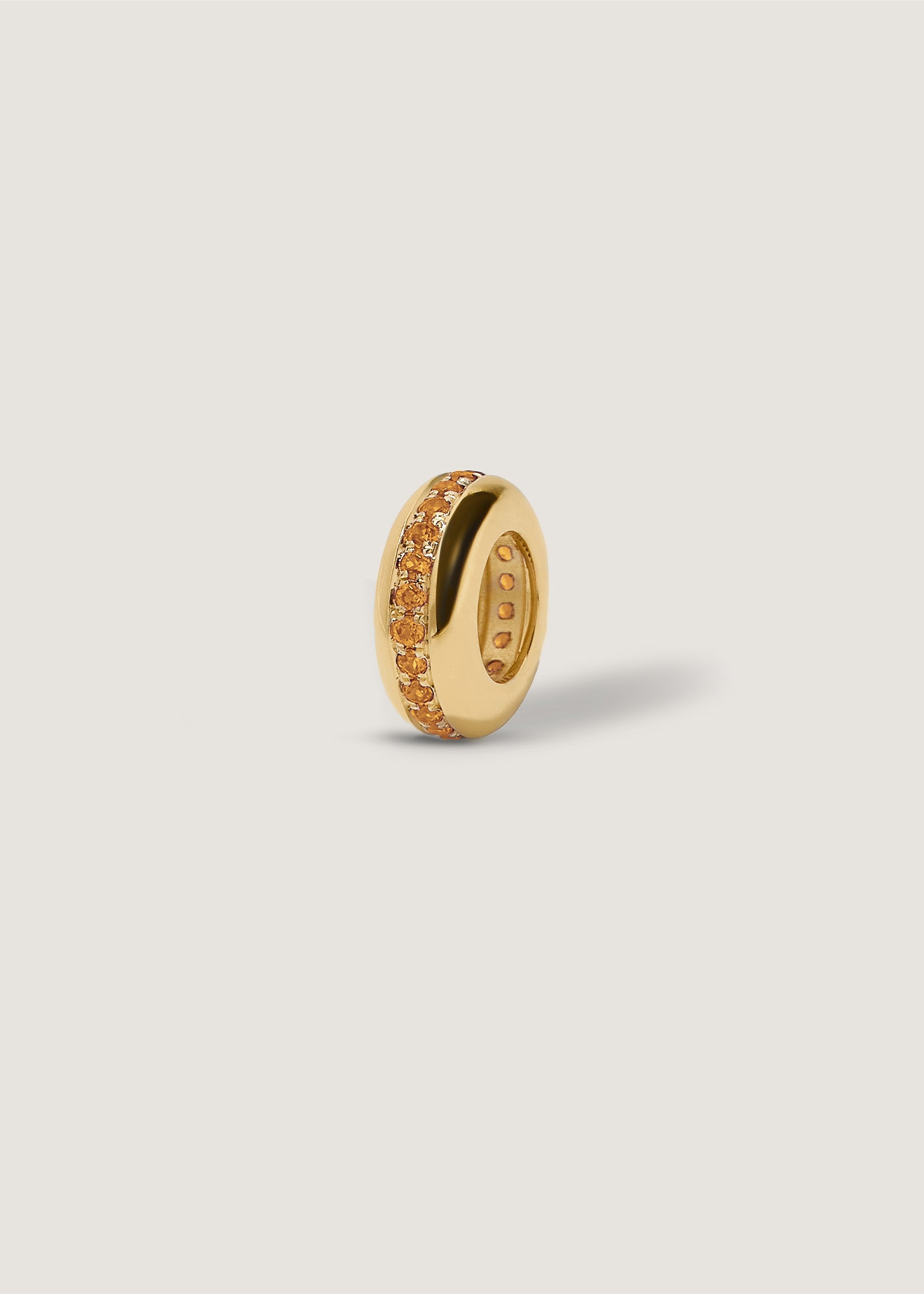 Noelle Pavé Dome Birthstone Charm Citrine