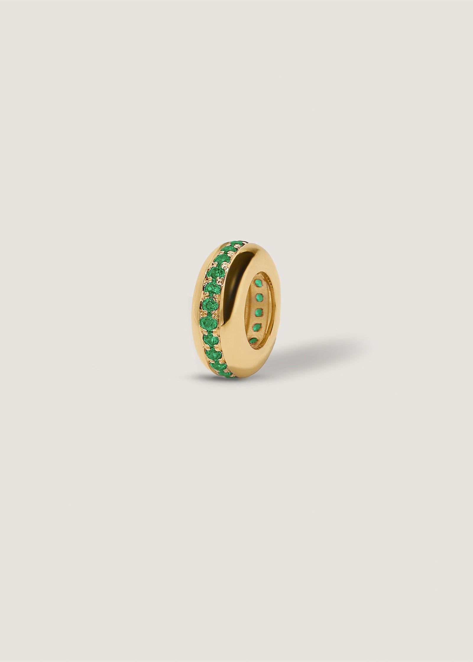 Noelle Pavé Dome Birthstone Charm Emerald