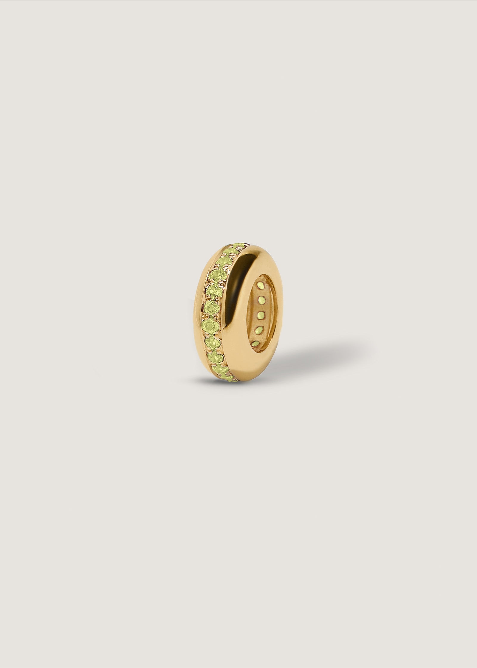 Noelle Pavé Dome Birthstone Charm Peridot