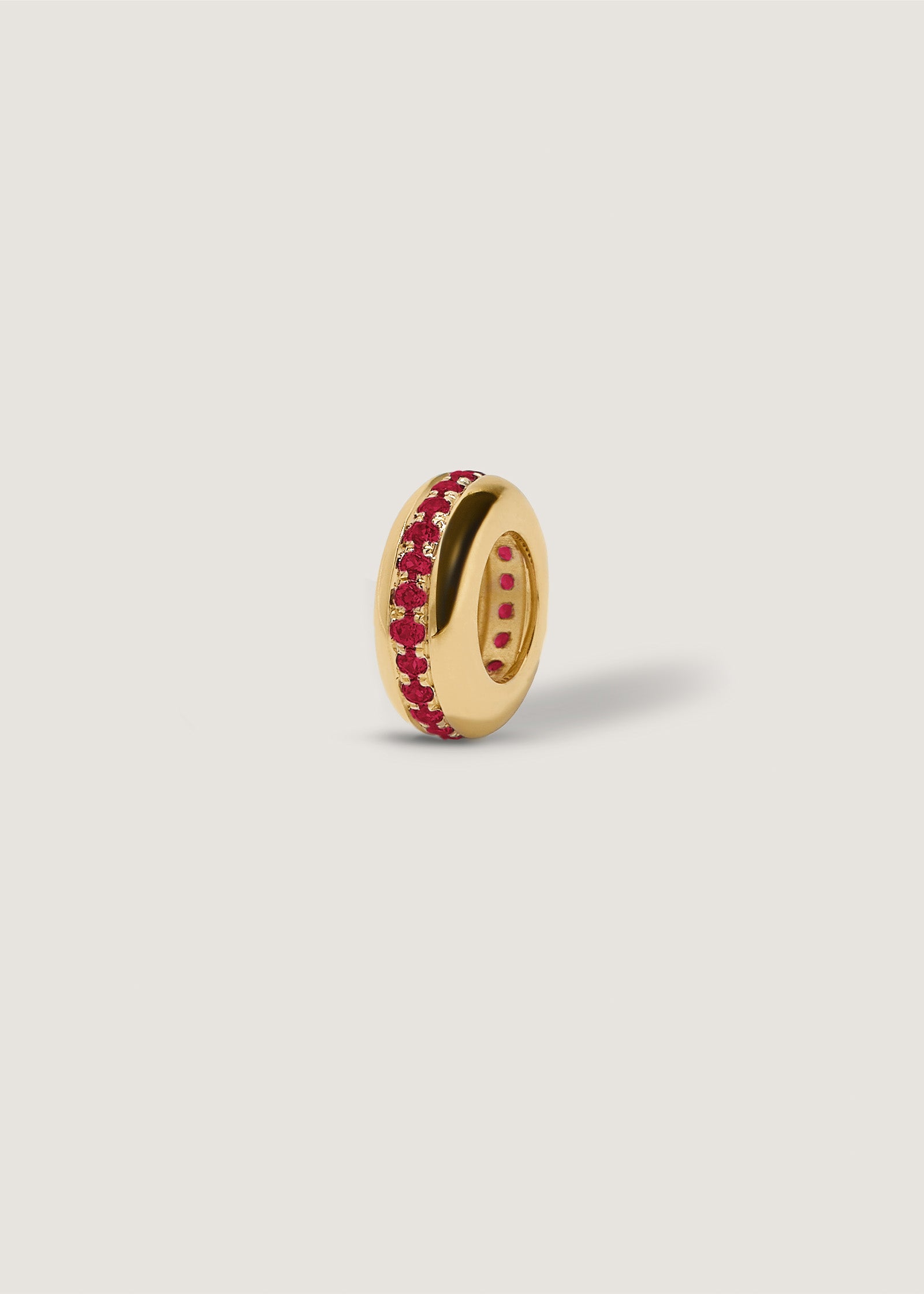 Noelle Pavé Dome Birthstone Charm Ruby