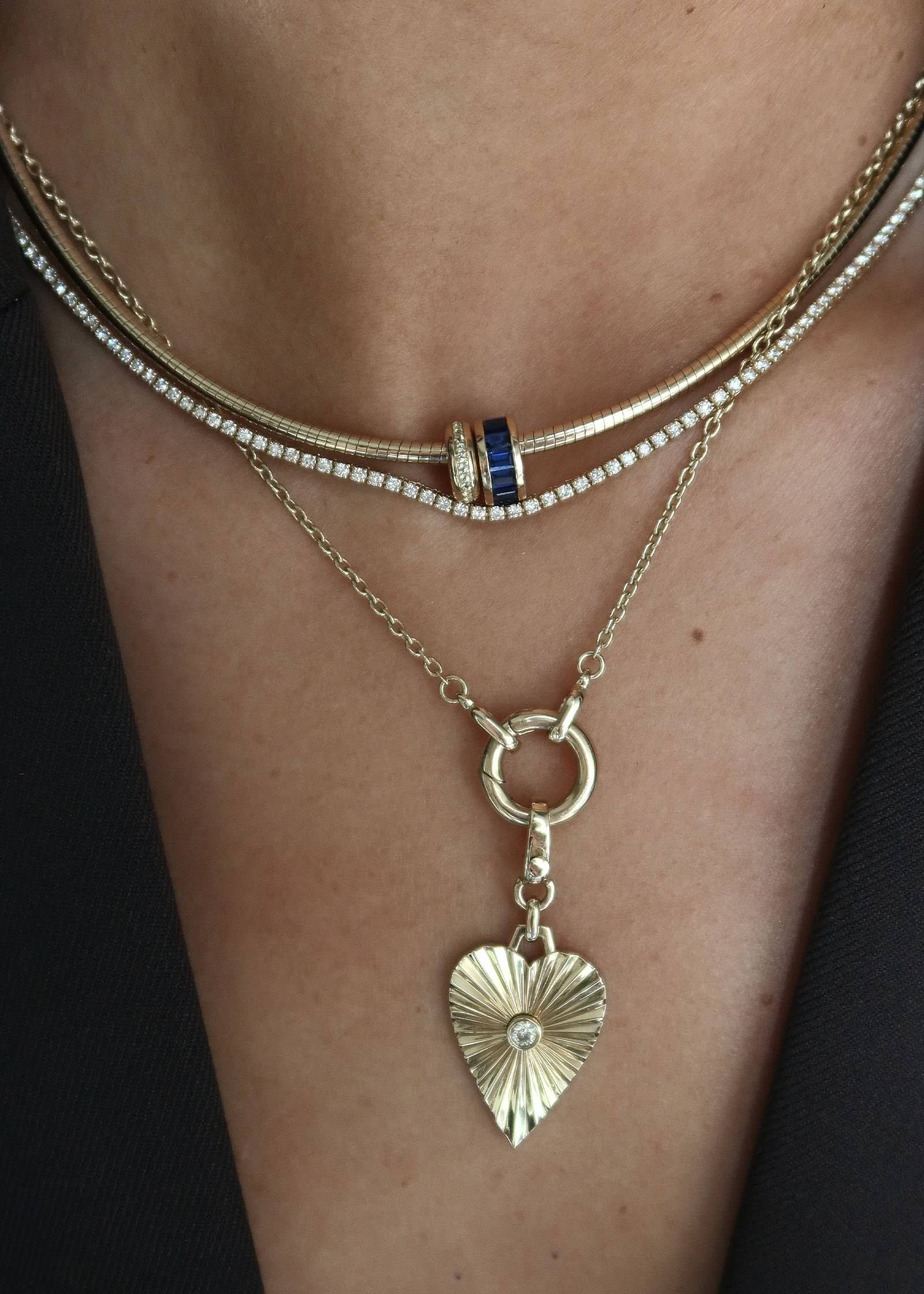 Milestone Baguette Birthstone Charm Sapphire