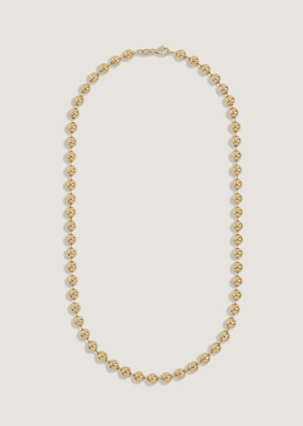 Gia 14k Gold Ball Chain Necklace Bold | Kinn Studio