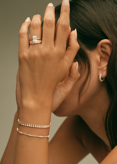 【KINNSTUDIO】Amelia Birthstone Domeリング 4.5.7.9月 Amelia Birthstone Dome Ring Diamond - Kinn