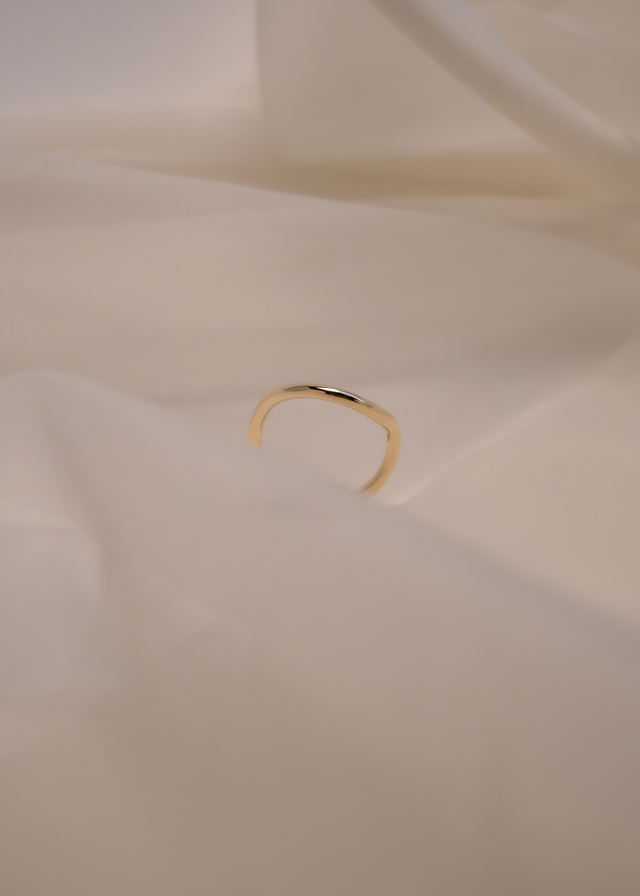 Rosewood Curved Stacking Ring