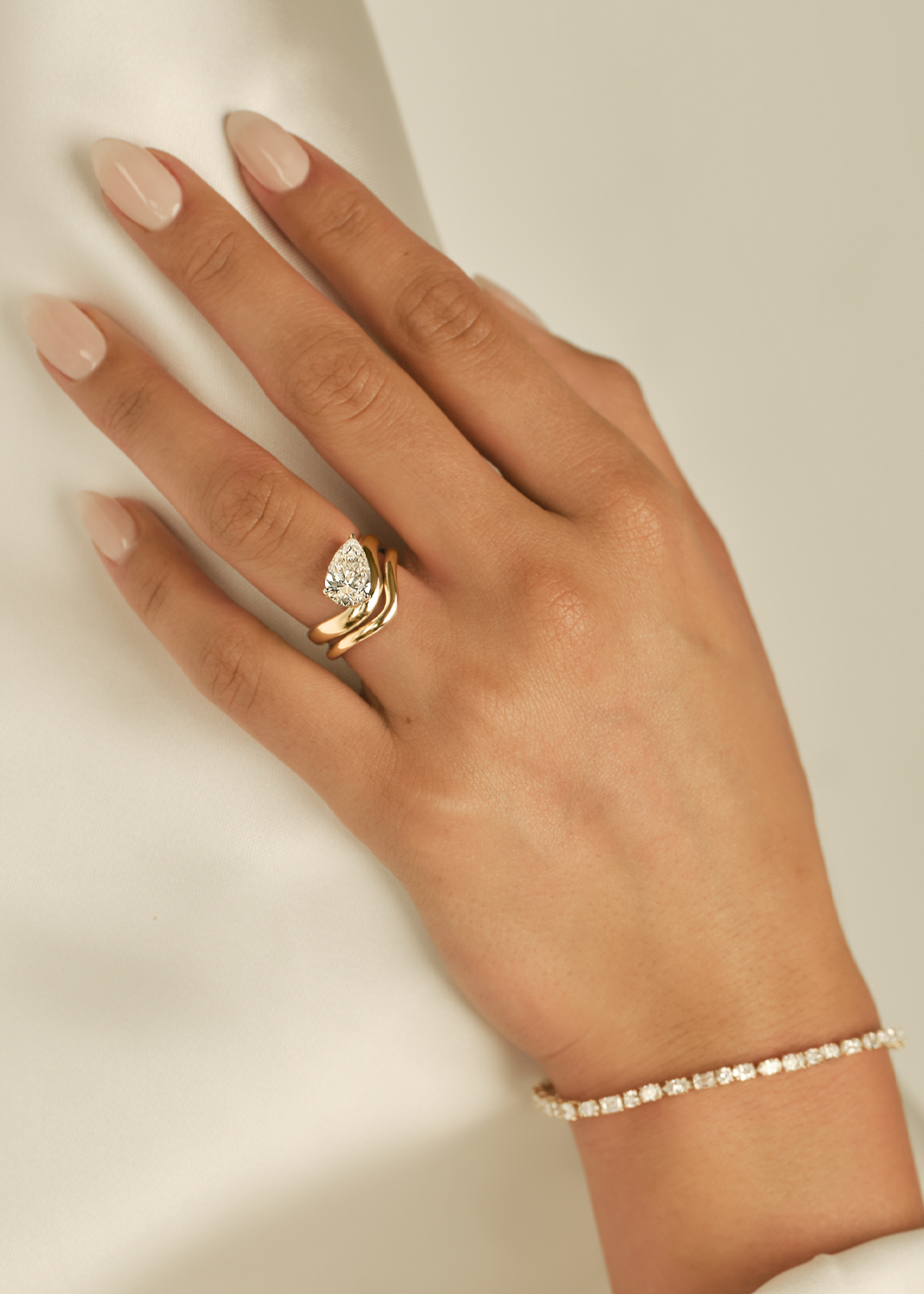 Rosewood Curved Stacking Ring