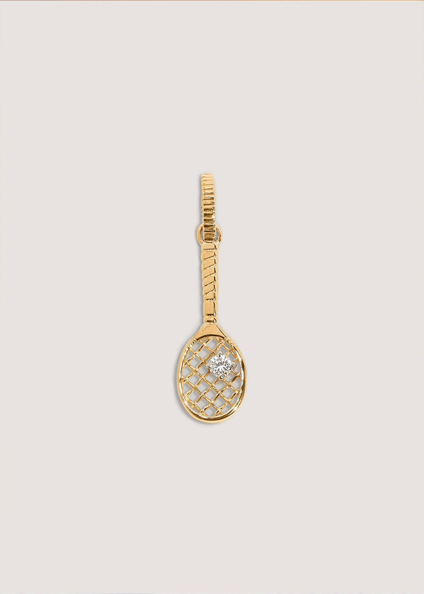 Gold Tennis Racquet Pendant | Kinn Studio