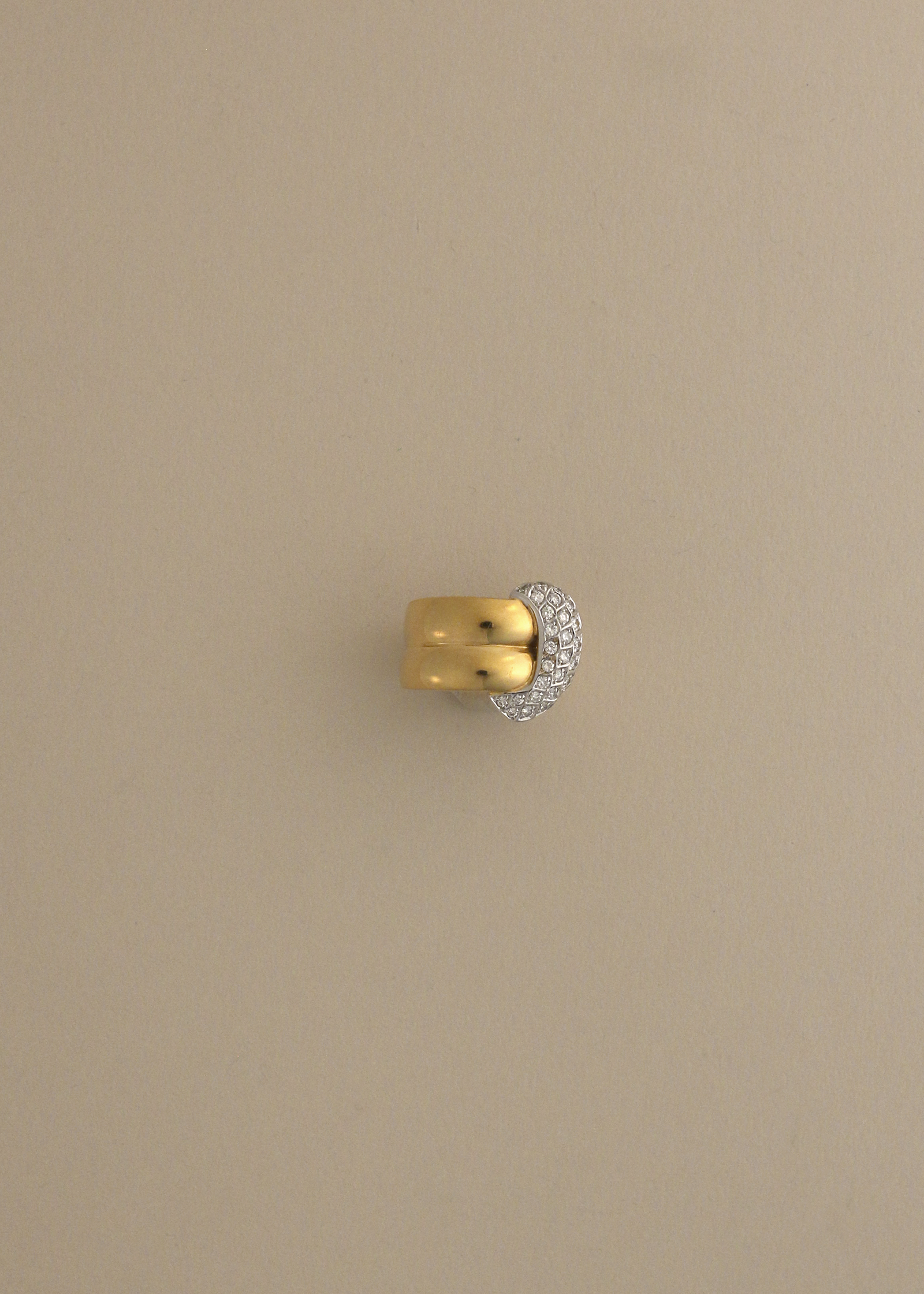 Vintage Pavé Arch 18k Diamond Ring
