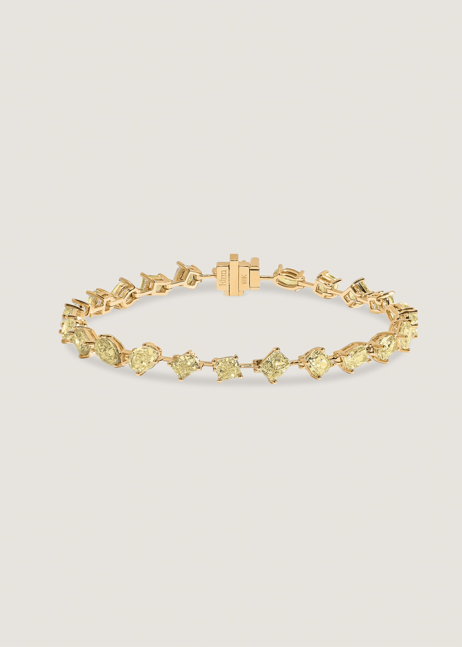 Adeline Fancy Shape Yellow Diamond Tennis Bracelet