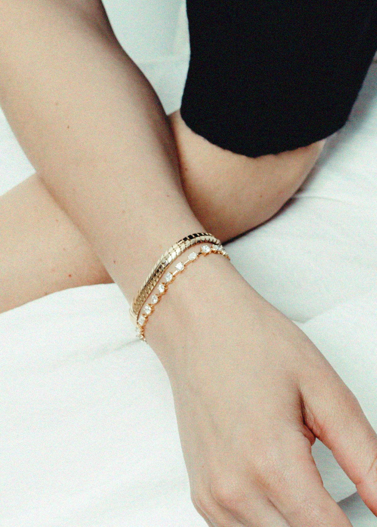 Amara Fancy Shape Tennis Bracelet Yellow Gold