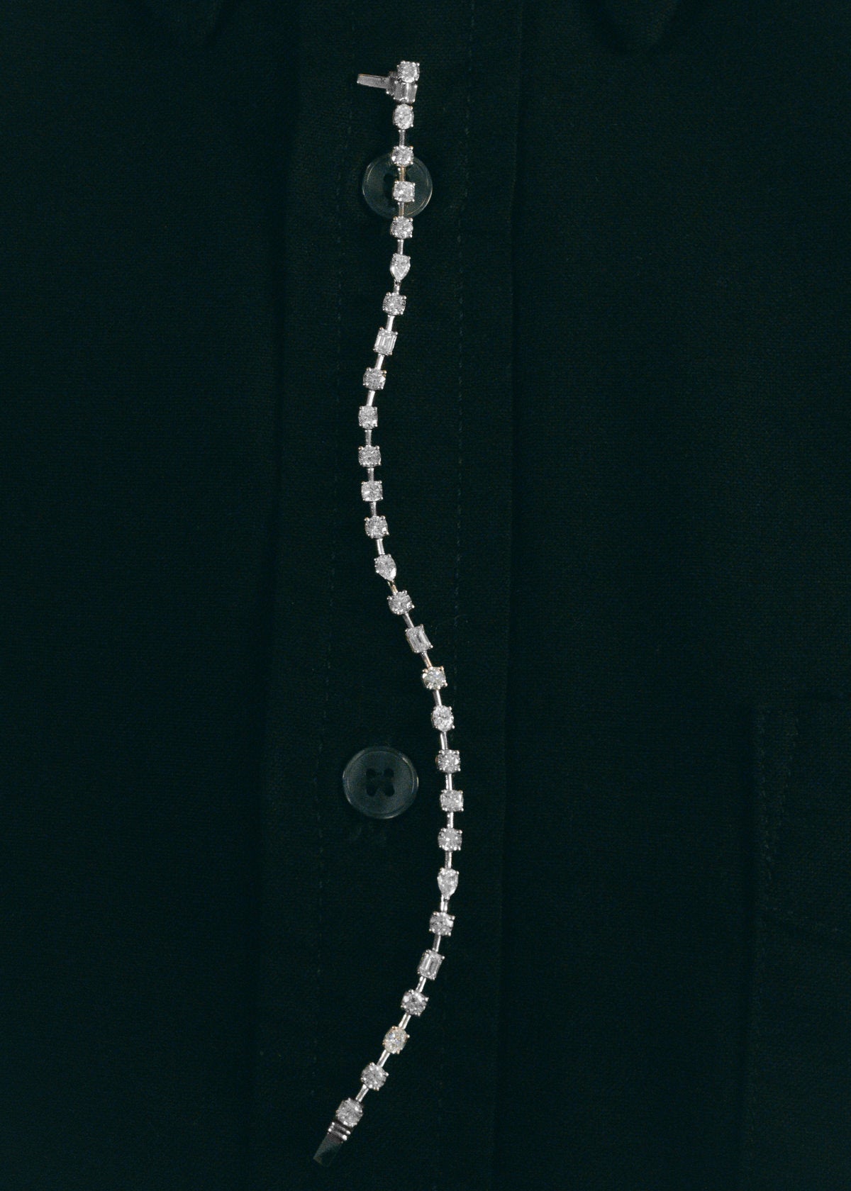 Amara Fancy Shape Tennis Bracelet White Gold