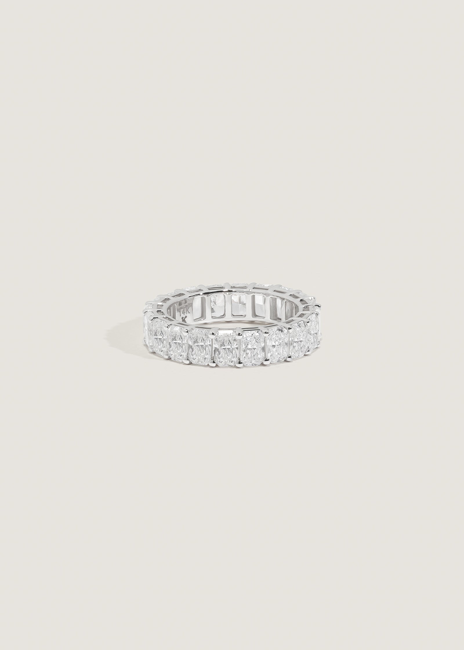 Audrey Radiant Cut Diamond Eternity Band Ring White Gold