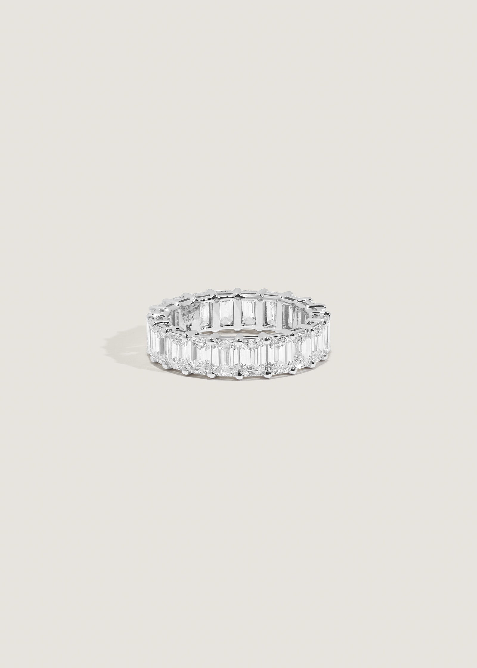Blaire Emerald Cut Diamond Eternity Band Ring White Gold