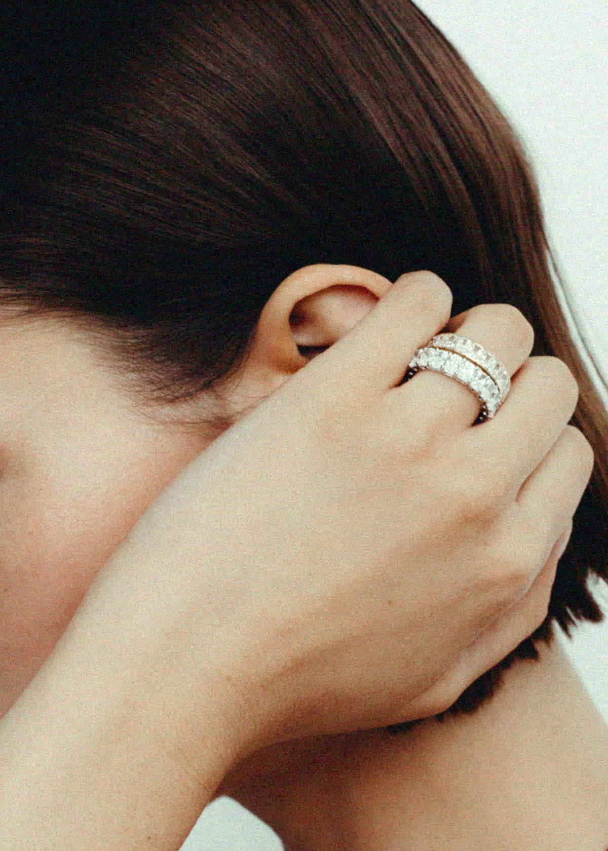 Blaire Emerald Cut Diamond Eternity Band Ring White Gold