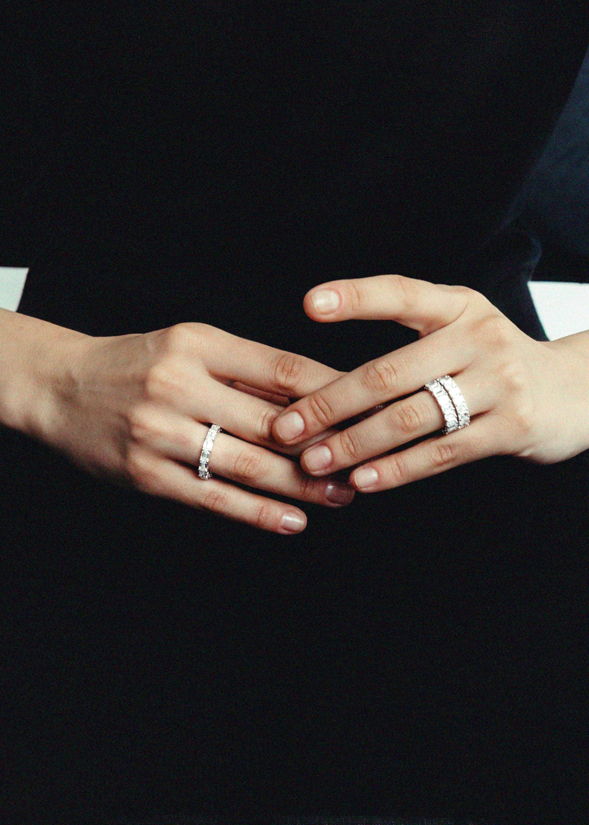 Audrey Radiant Cut Diamond Eternity Band Ring White Gold