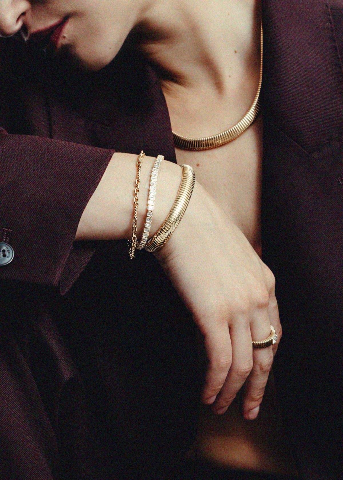 Claire Twist 14k Gold Bracelet Chain | Kinn Studio