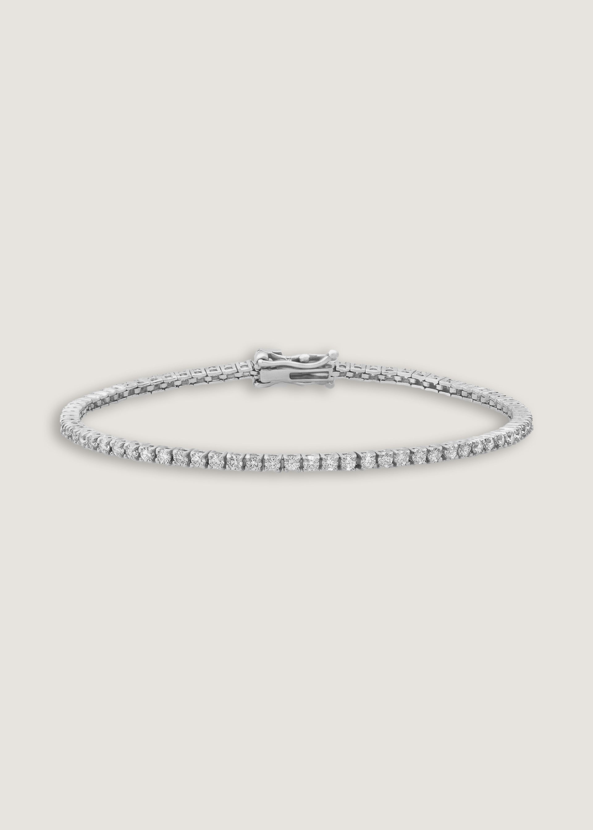 Classic Diana Tennis Bracelet 2.90ctw White Gold