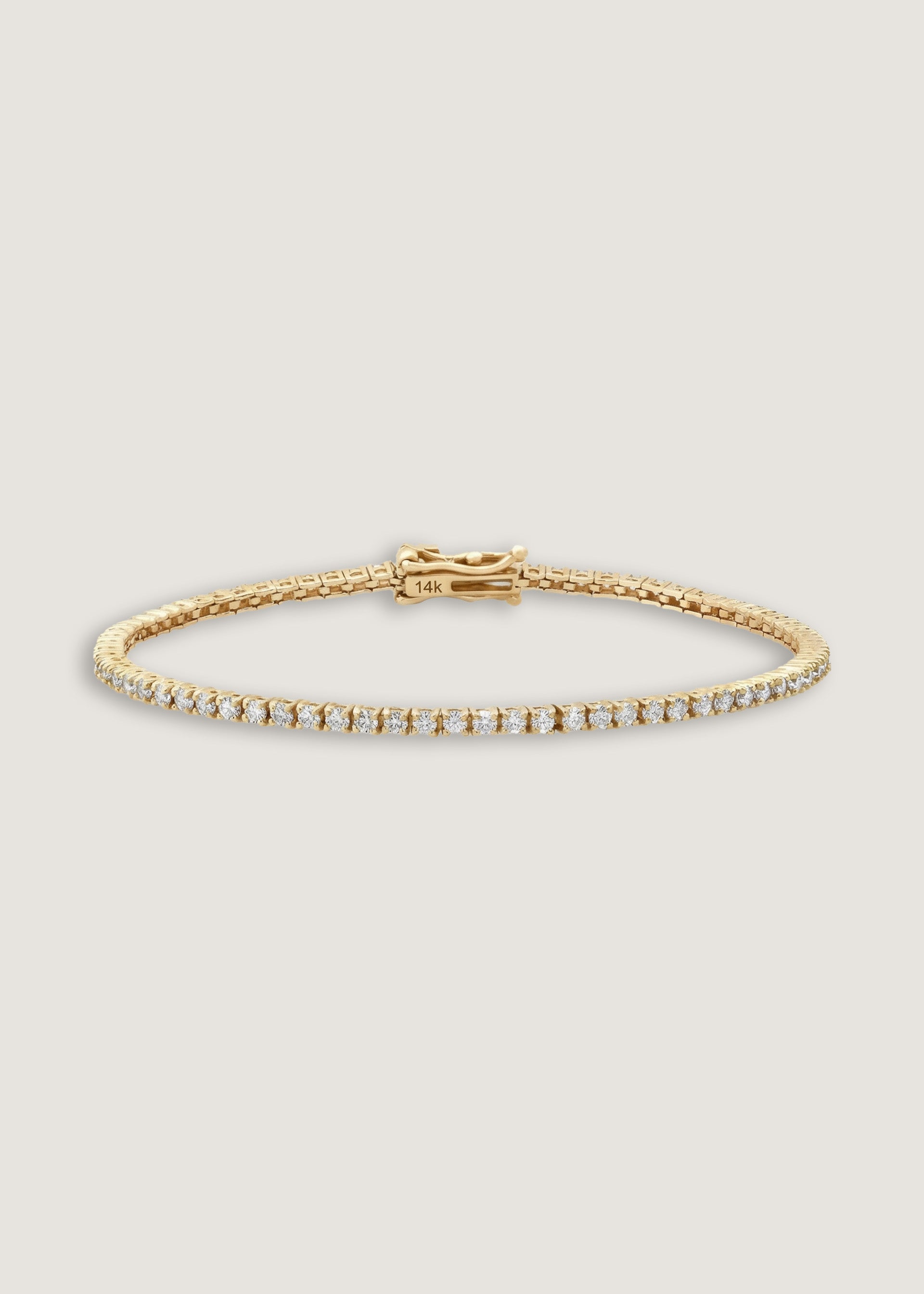 Petite Classic Diana Diamond Tennis Bracelet Yellow Gold