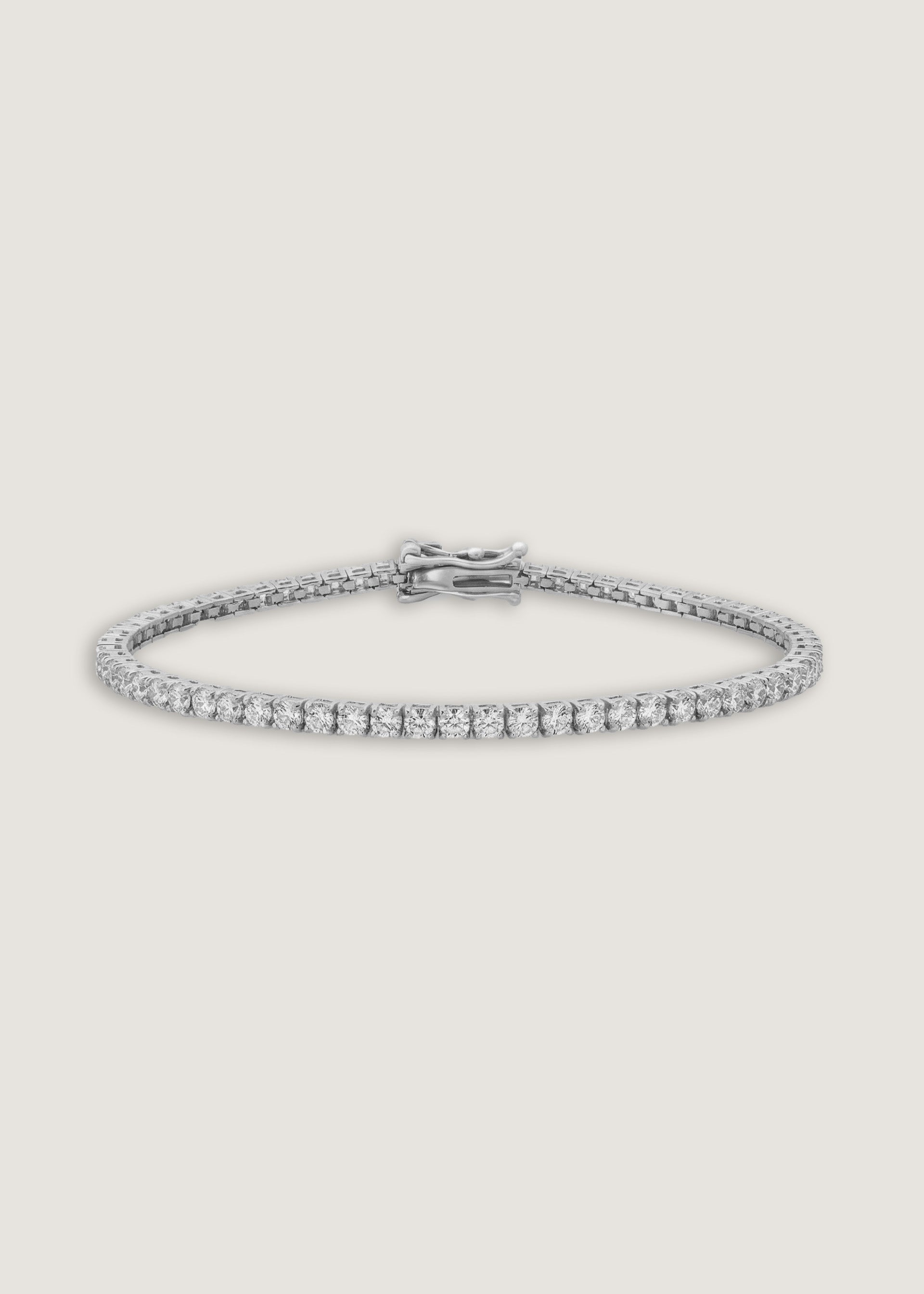 Classic Diana Tennis Bracelet 3.20ctw White Gold