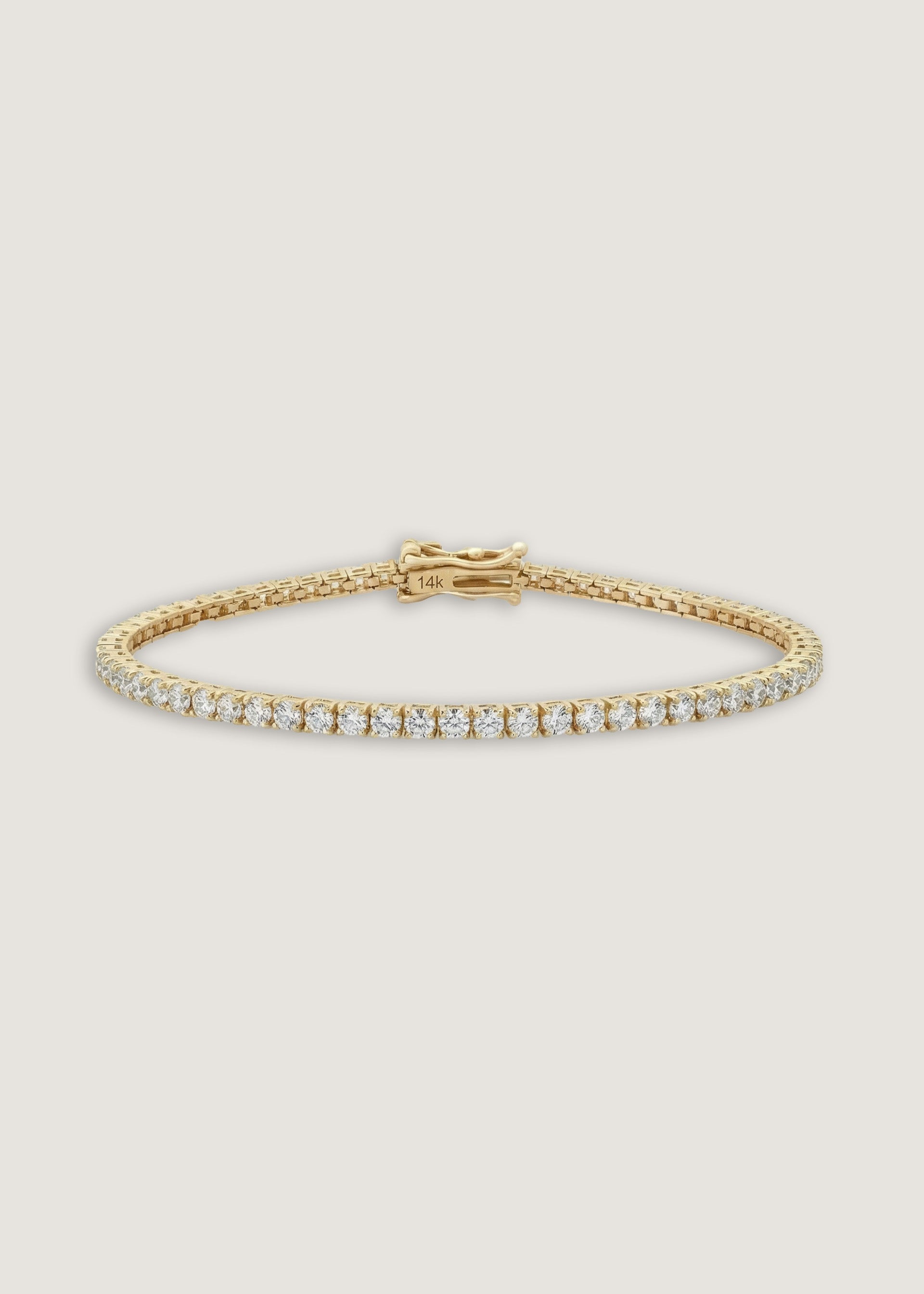 Classic Diana Tennis Bracelet 3.20ctw Yellow Gold