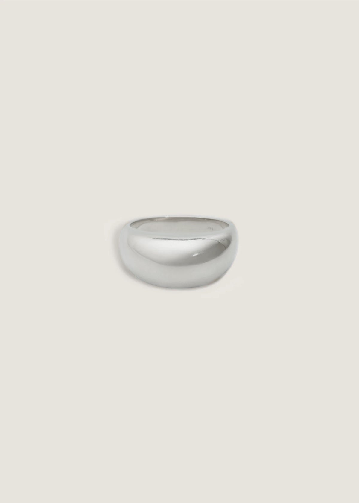 Dare To Love Bold Hollow Dome Ring Silver | Kinn Studio