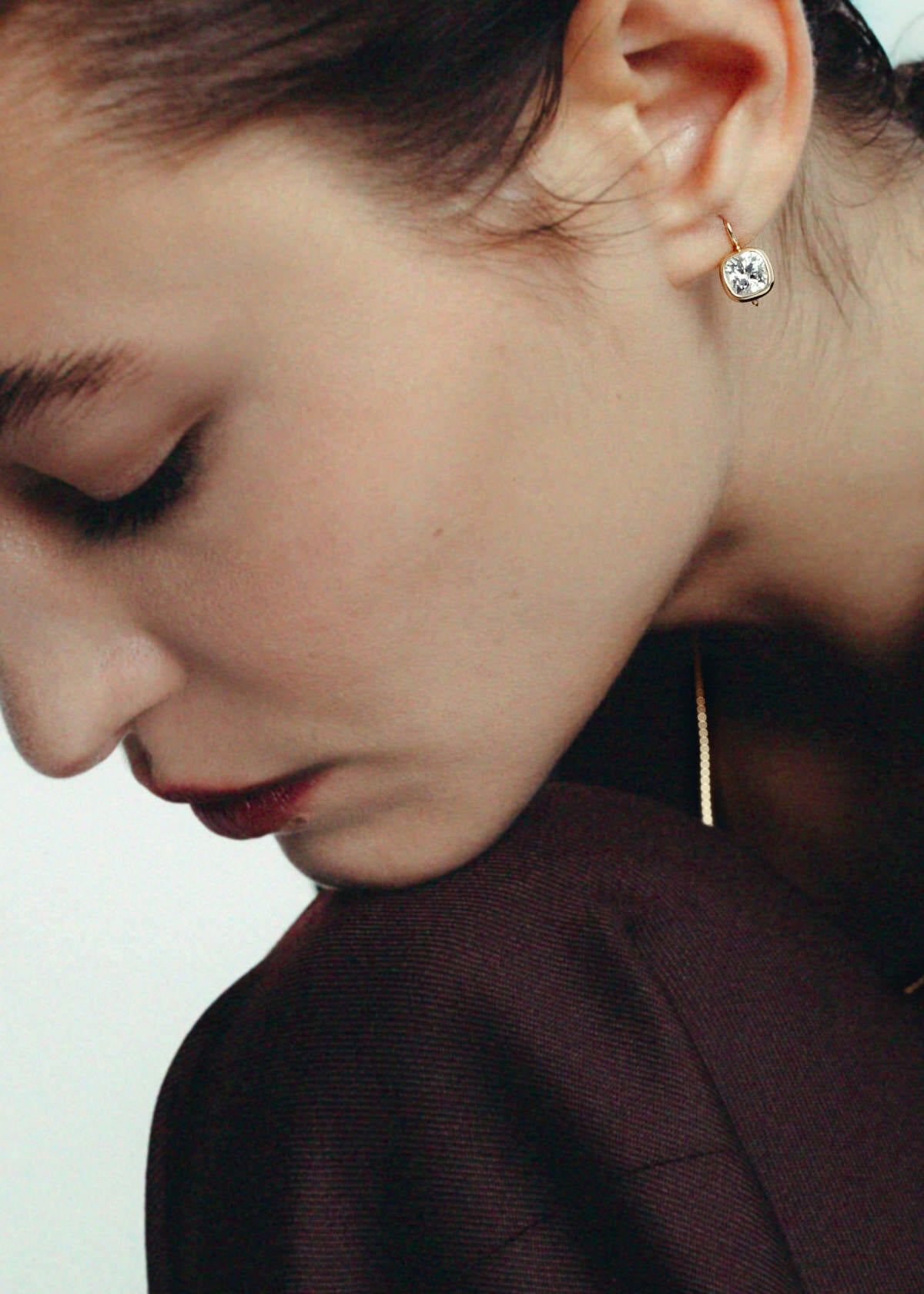 Harper 2ctw Cushion Cut Drop Earrings Yellow Gold