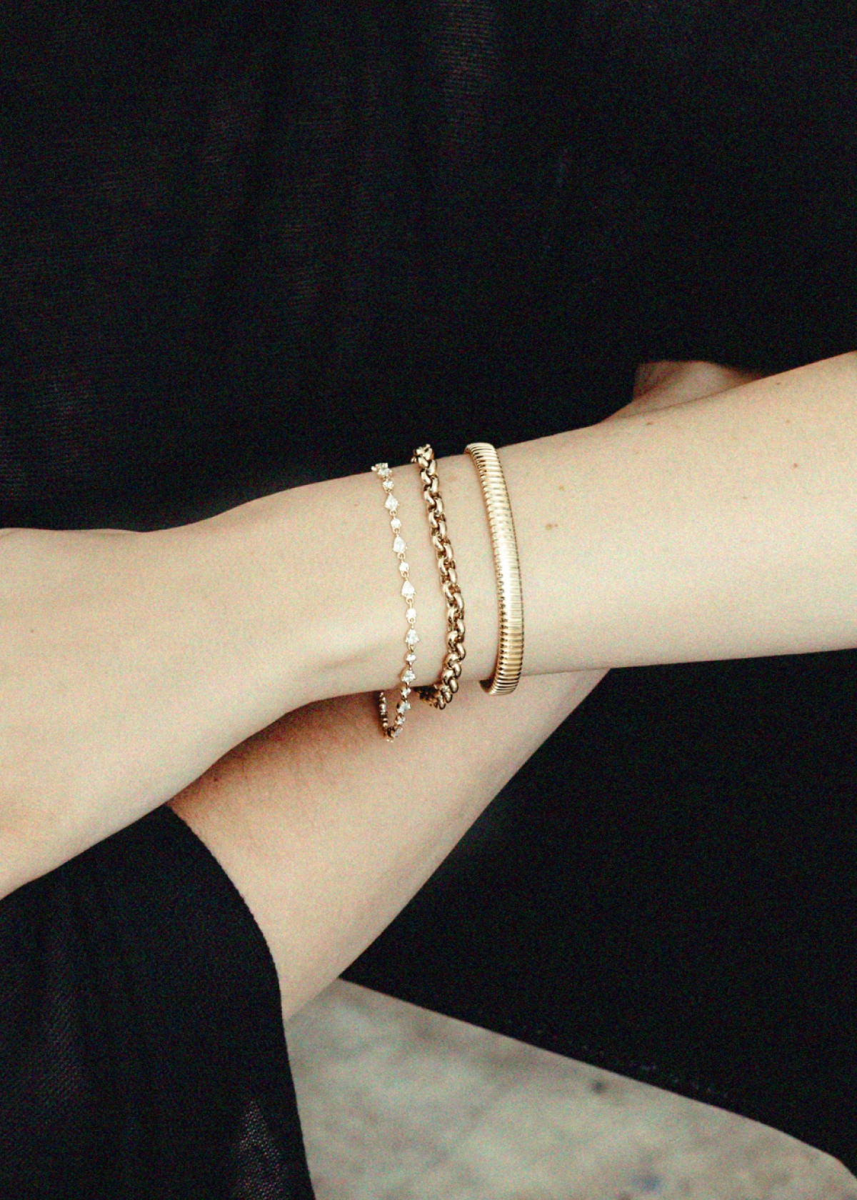 Juliette Diamond Row Bracelet Yellow Gold