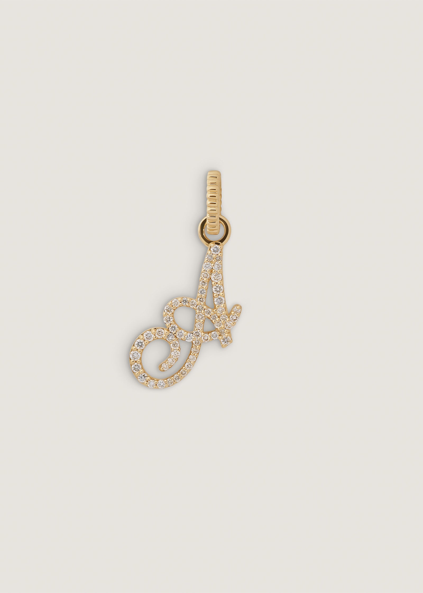 Pave Love Letter Charm Pendant