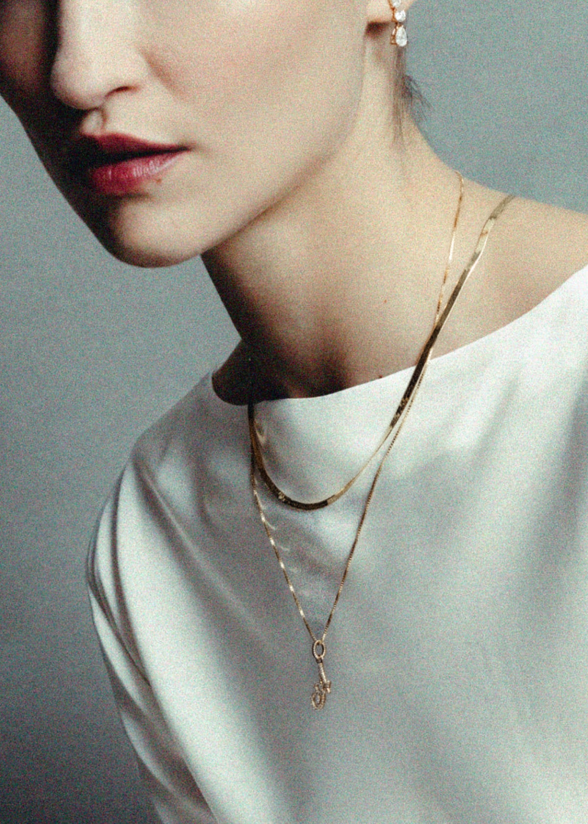 Pave Love Letter Charm Pendant Necklace