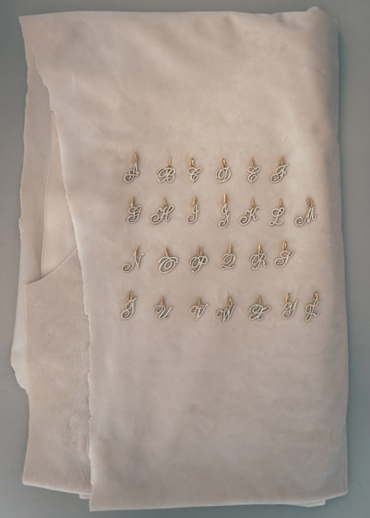 Pave Love Letter Charm Pendant