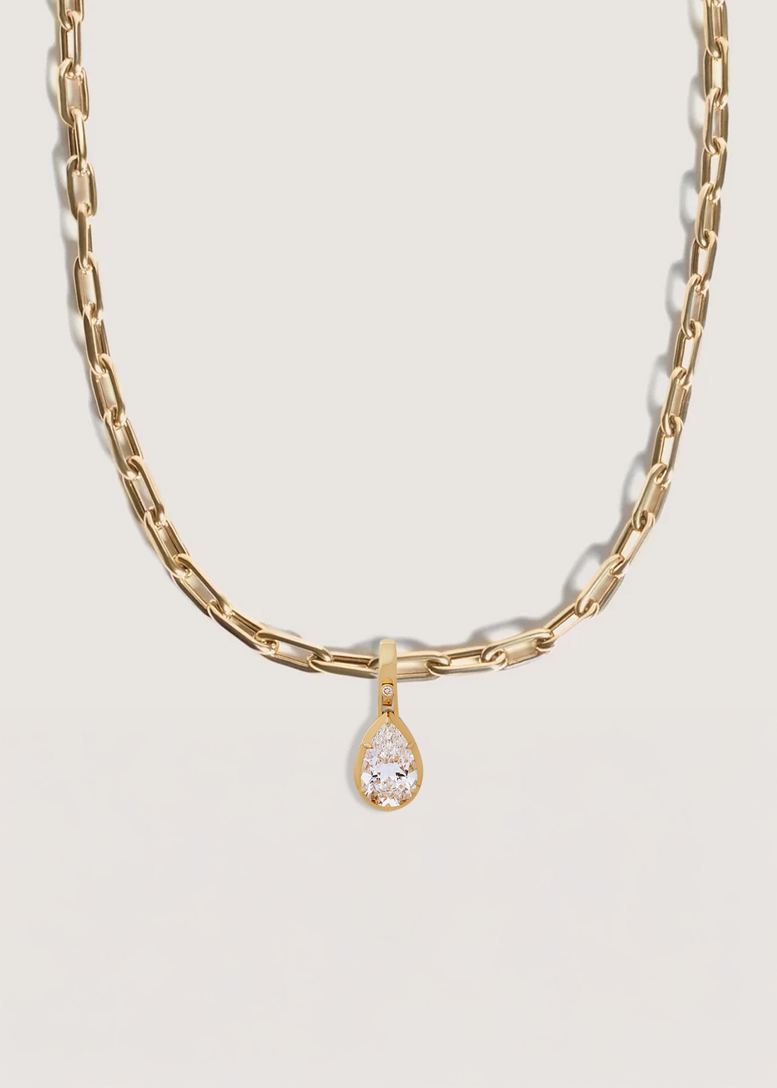 Madeleine 3ctw Diamond Pear Pendant Necklace