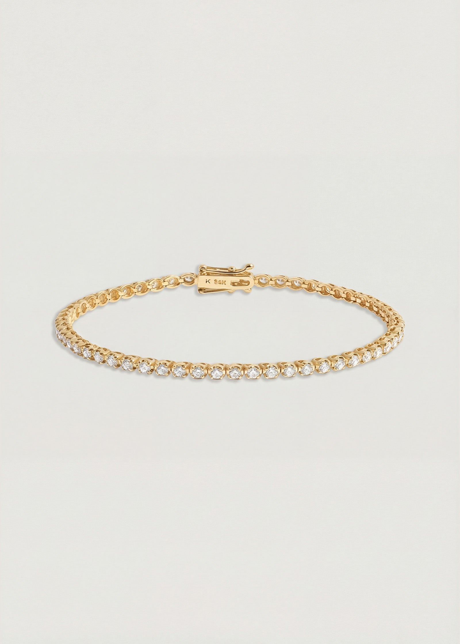 Petite Madison Tennis Bracelet Diamond Yellow Gold - Kinn