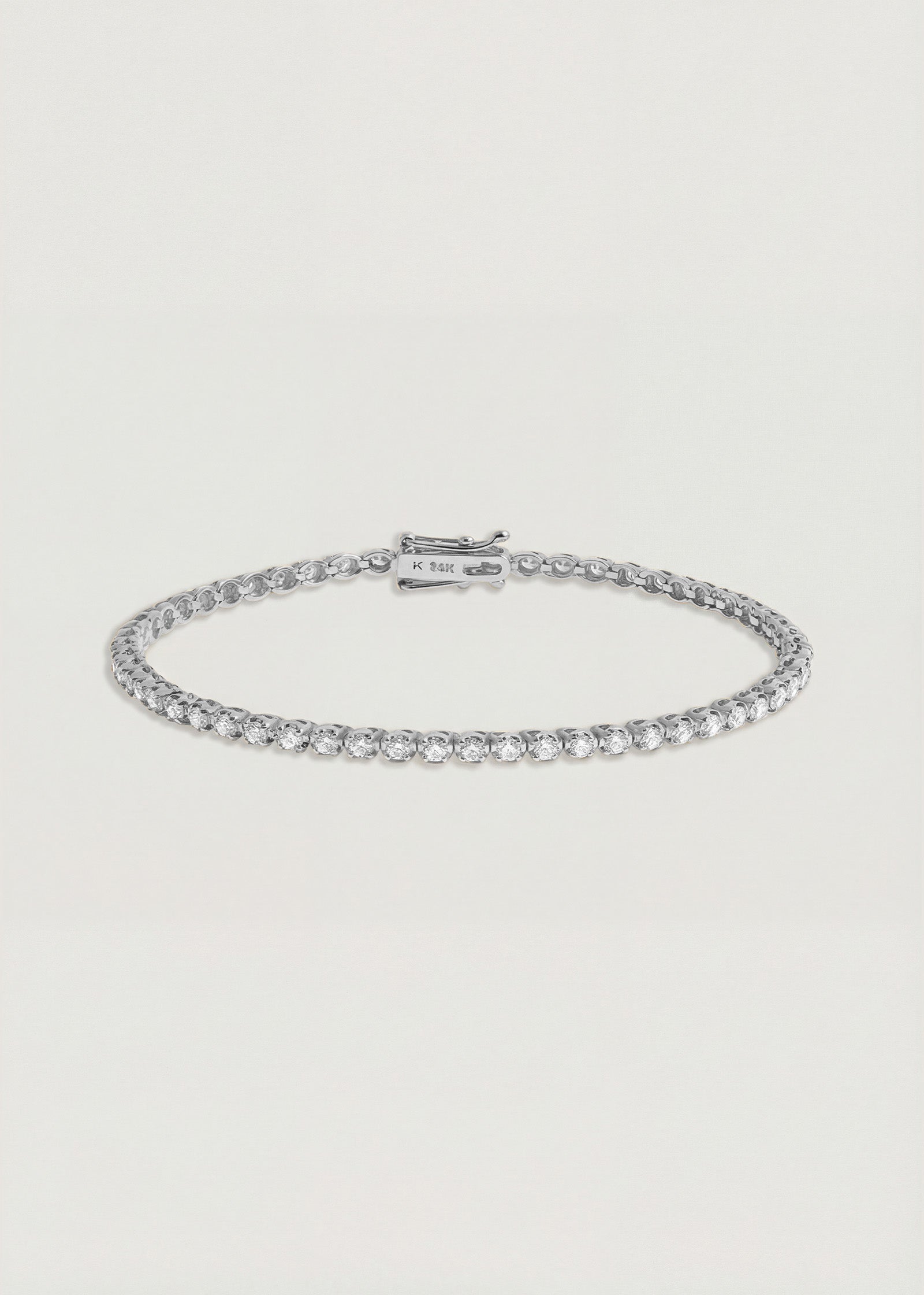 Petite Madison Tennis Bracelet Diamond White Gold