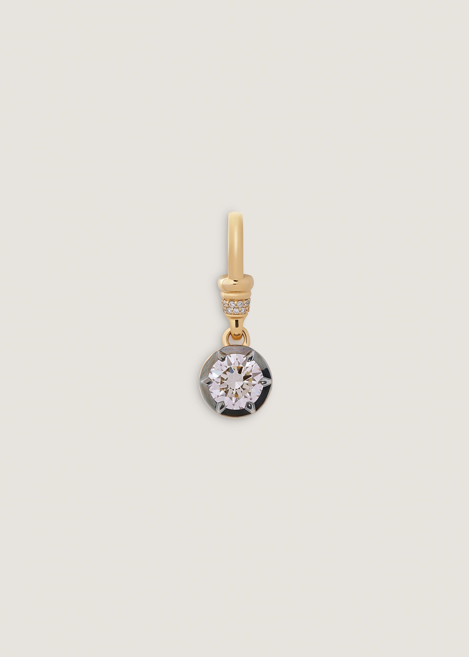 Roselle Black Rhodium Round Pendant Diamond