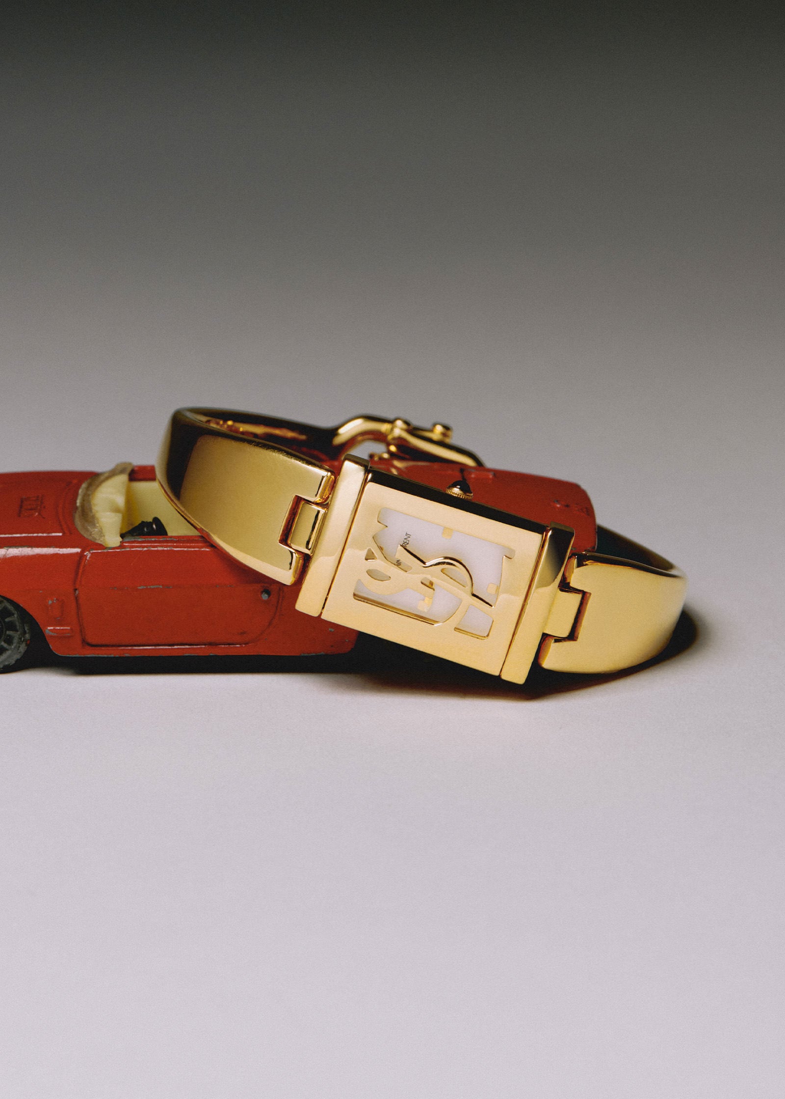 Vintage YSL Gold Bangle Watch
