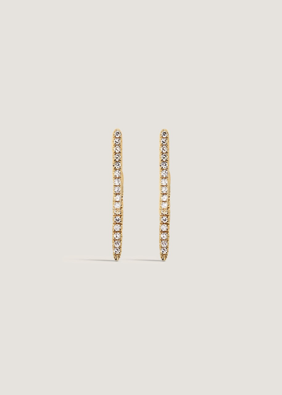Eliza Double Spike Stud Earrings Diamond | Kinn Studio