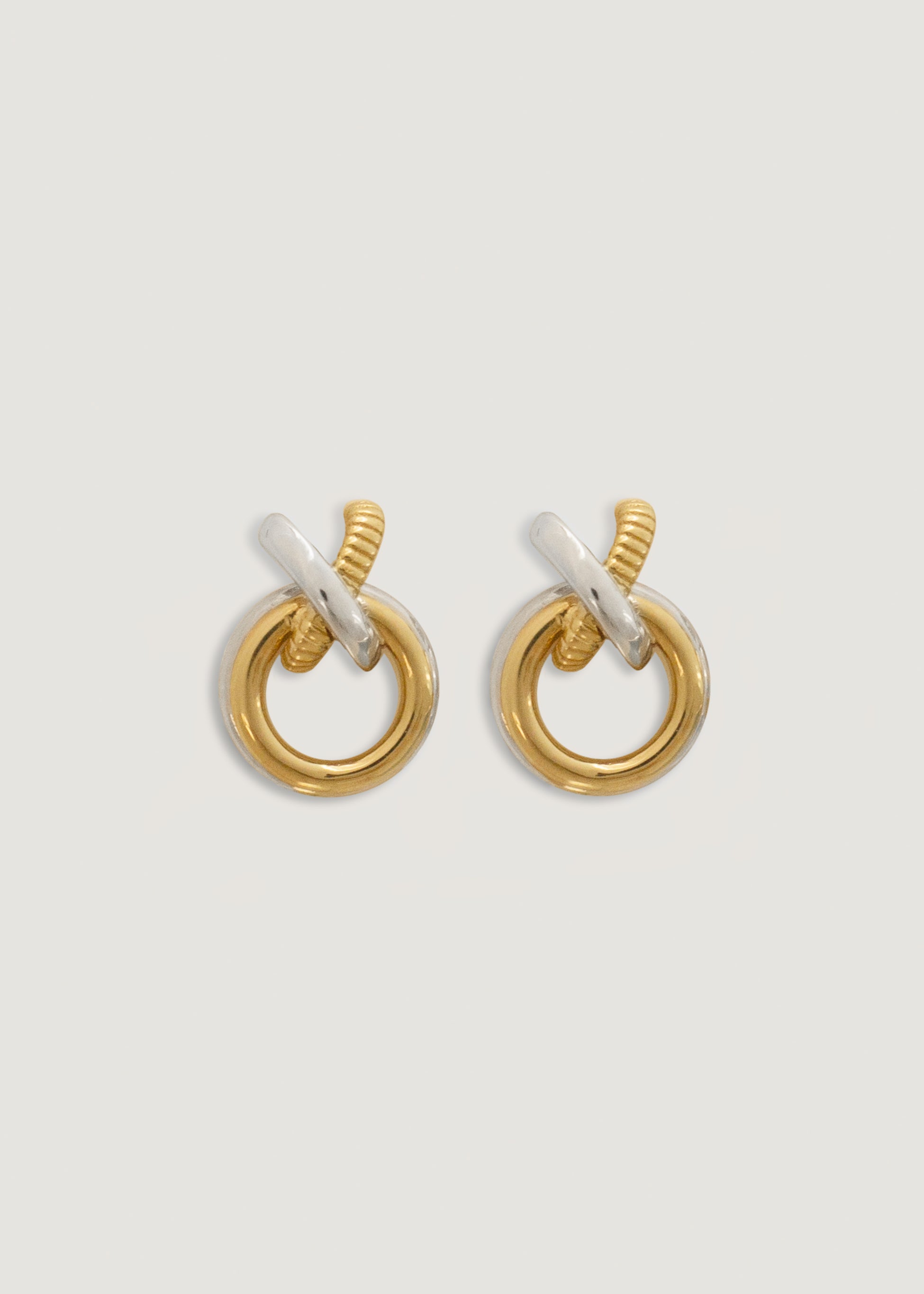 Two Toned X Earrings