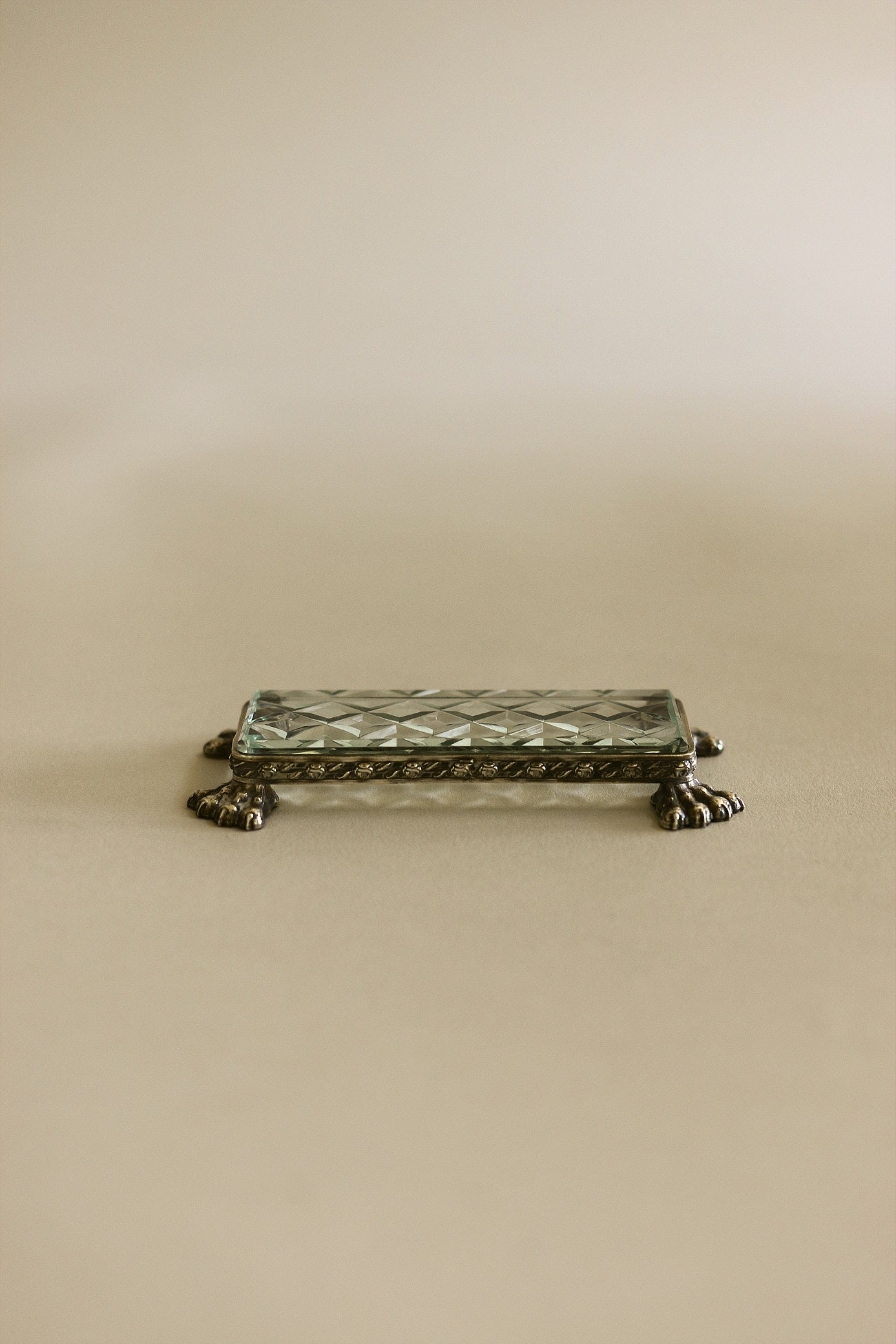 Silverplate Lion Footstand
