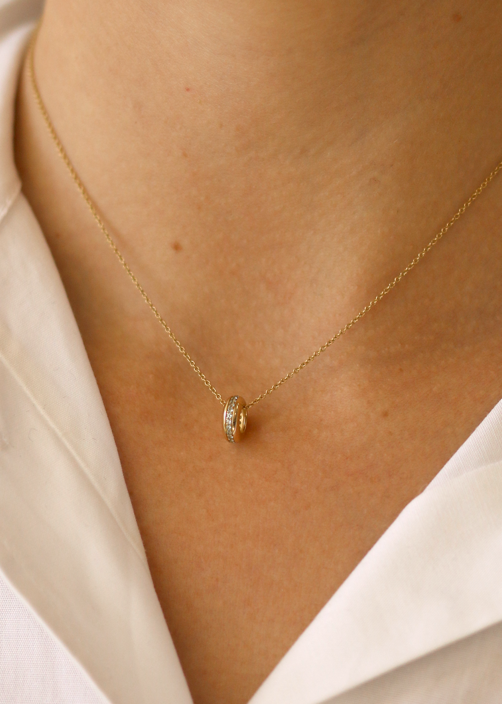 Noelle Pavé Dome Birthstone Charm Aquamarine