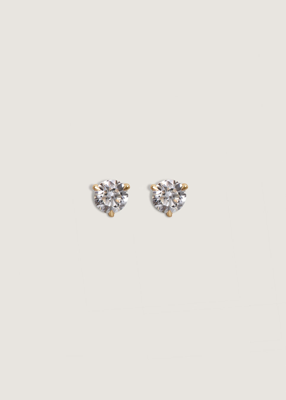 alt="June Round Diamond Stud Earrings 0.5ctw"