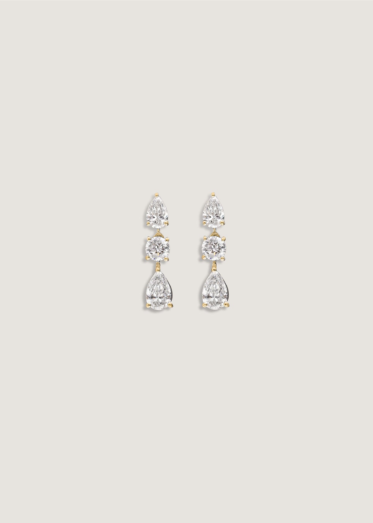 Third Time's a Charm Drop Earrings Pear 2.7ctw Diamond
