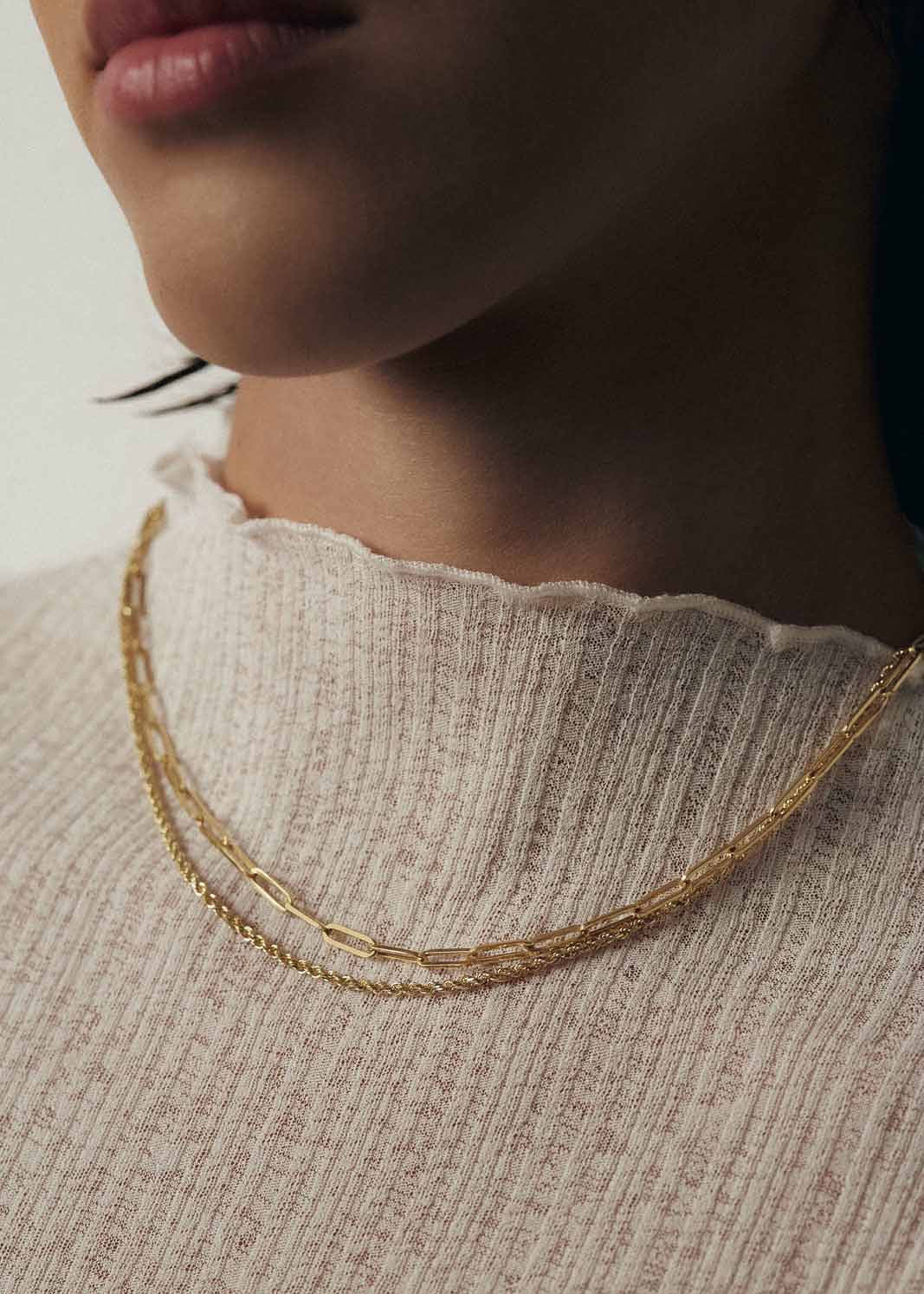 Rope Chain Necklace 14k Gold - Kinn