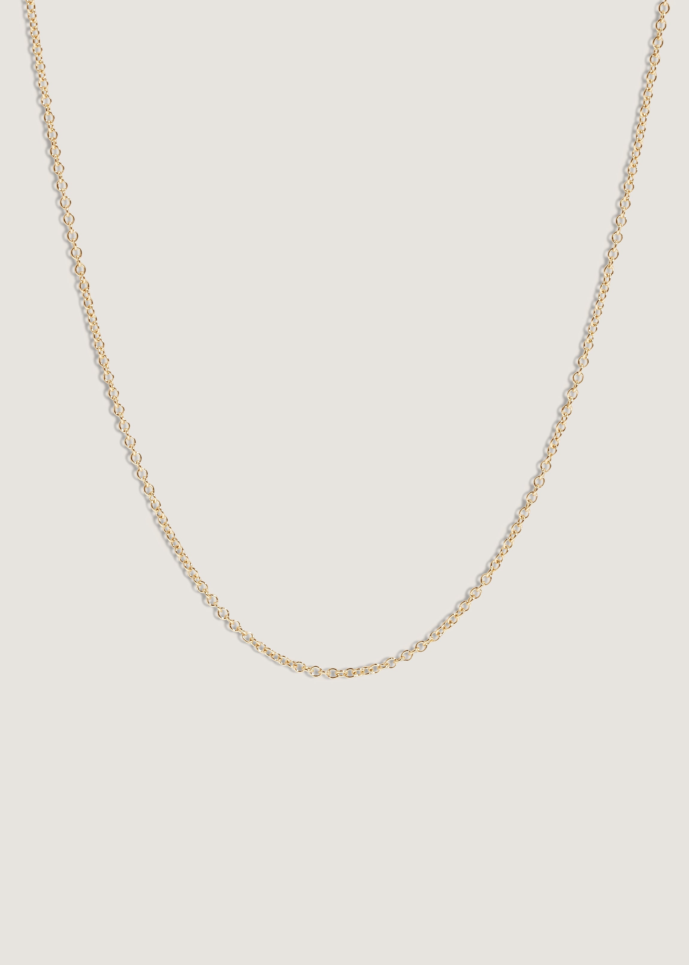 Kinn 14k gold micro rolo link chain necklace