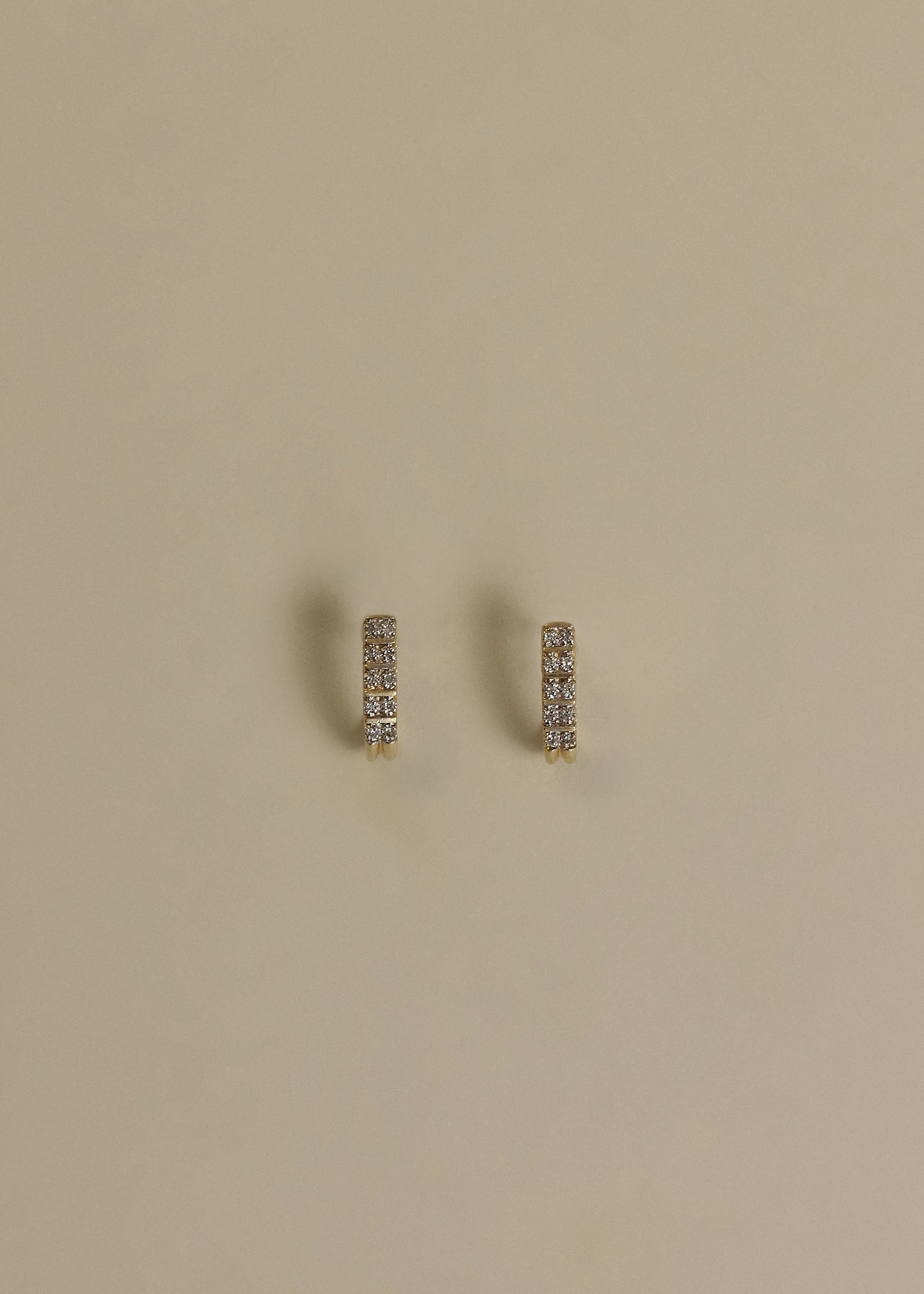 Vintage 10k Diamond J Earrings