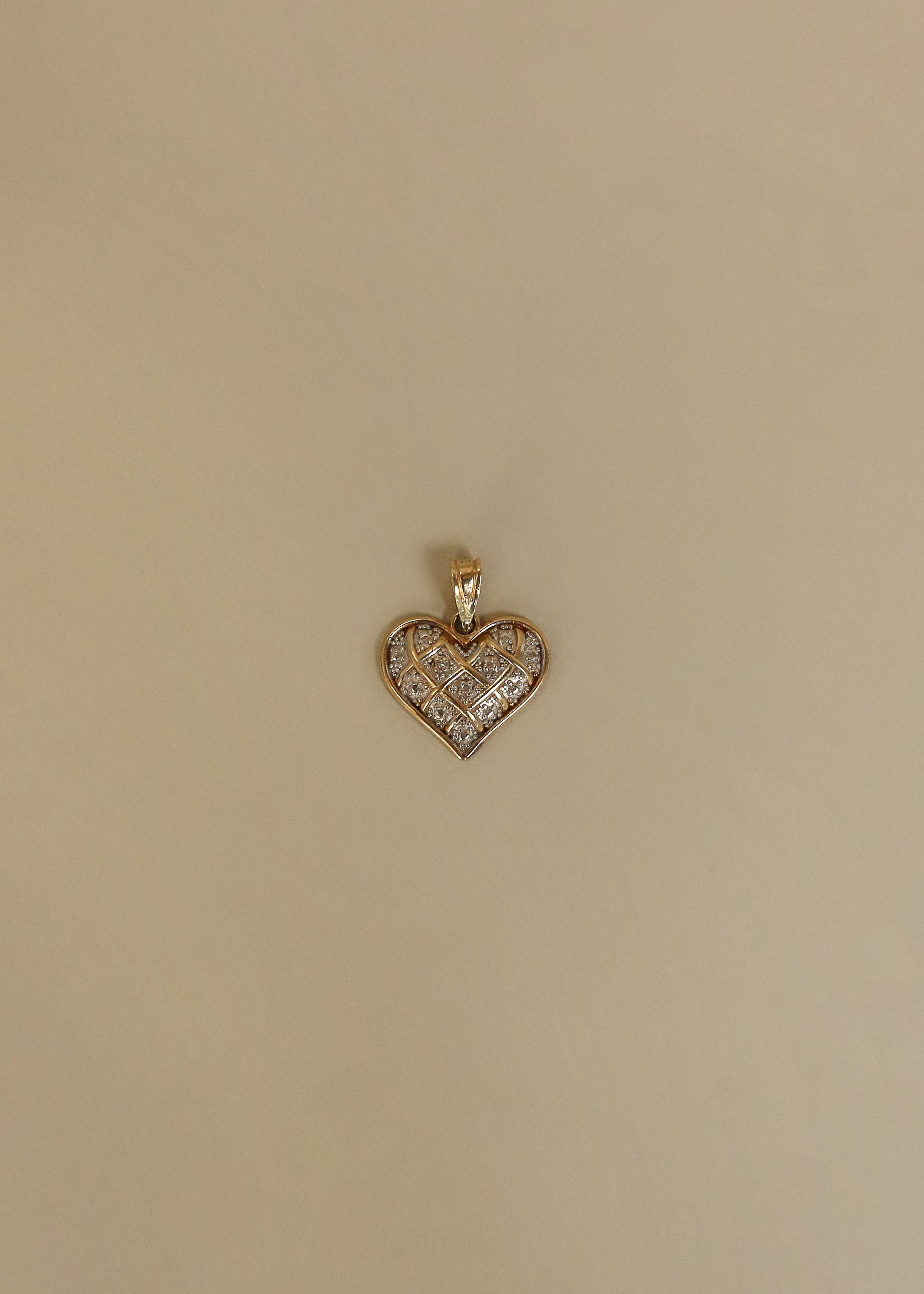 Vintage 10k Heart Diamond Pendant