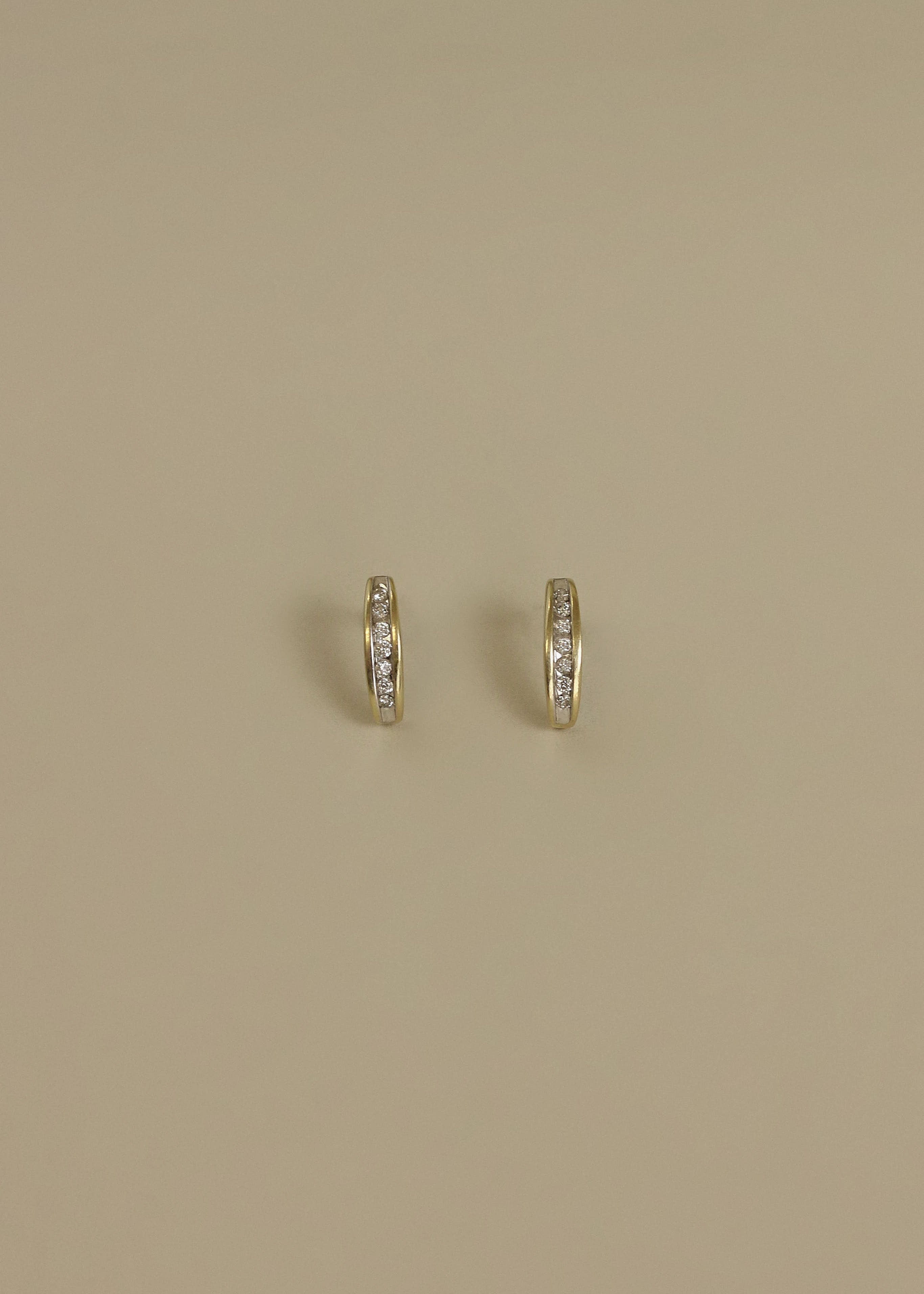 Vintage 14k J Diamond Earrings