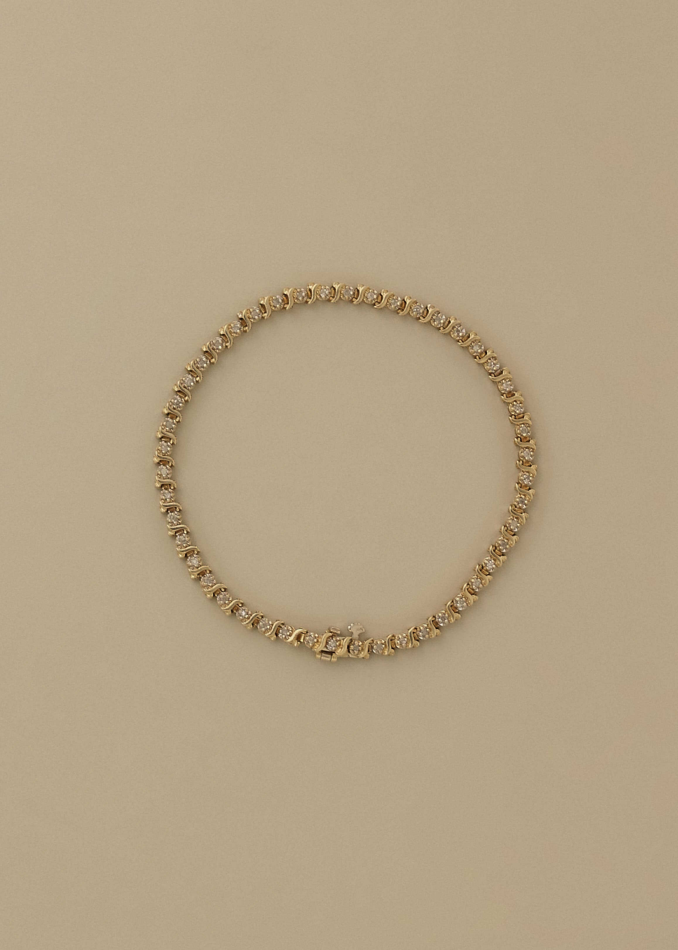 Vintage 14k S Link Tennis Bracelet