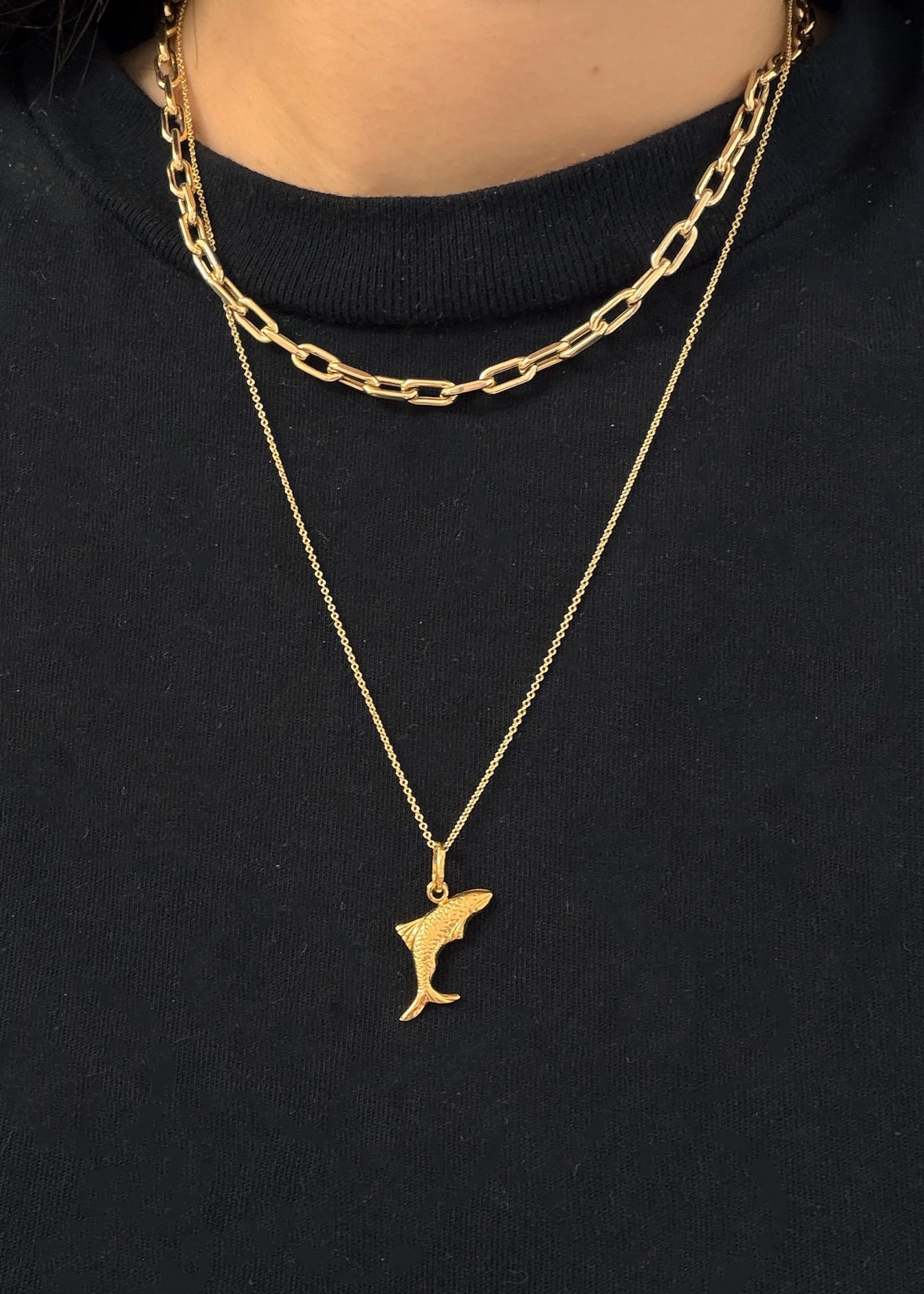 Vintage 18k Fish Charm