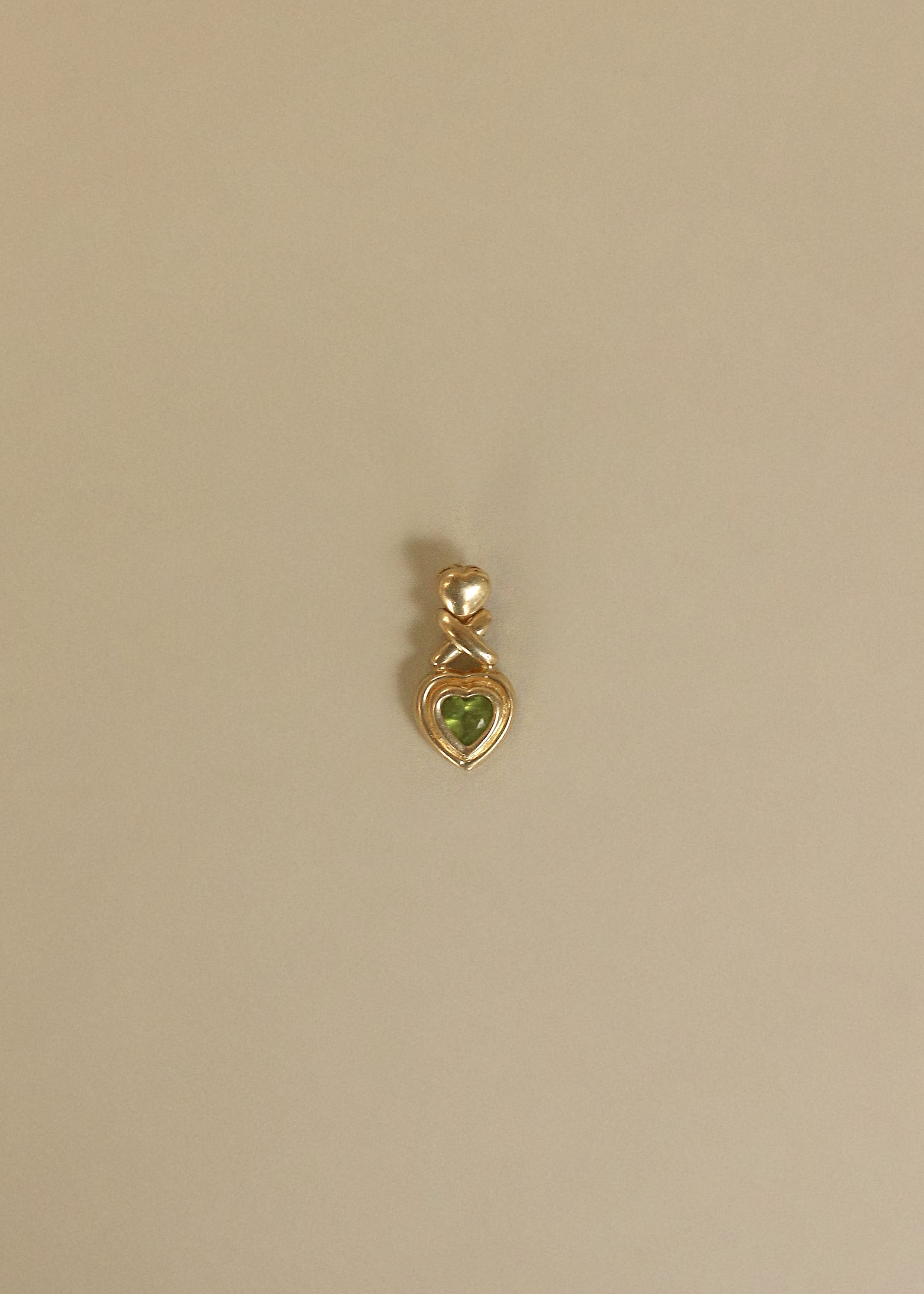 Vintage Peridot Heart Pendant